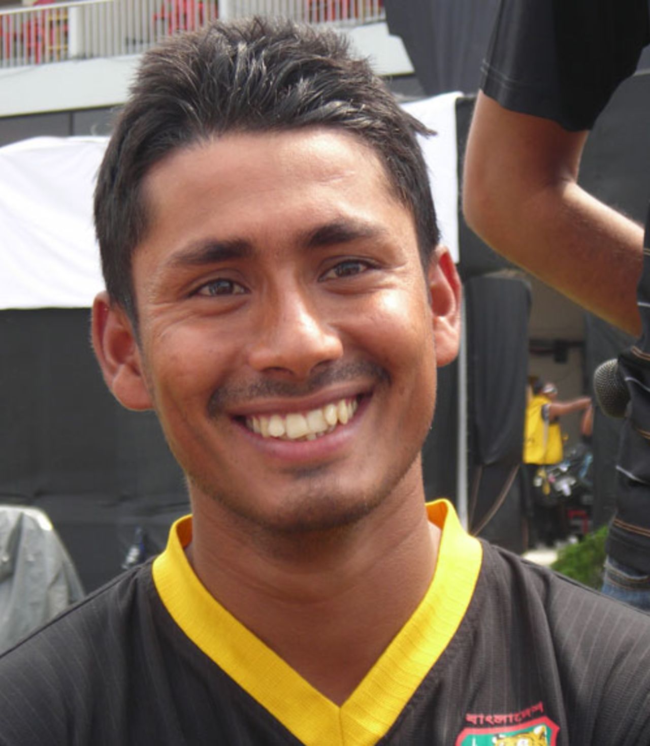 Mohammad Ashraful addresses the media on the eve of the three-day warm-up match, Chittagong, March 6, 2010