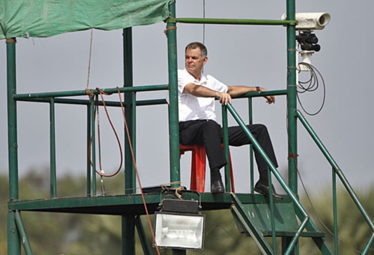 England national selector Geoff Miller is glued to the action, Bangladesh A v England XI, tour match, Chittagong, 1st day, March 7, 2010