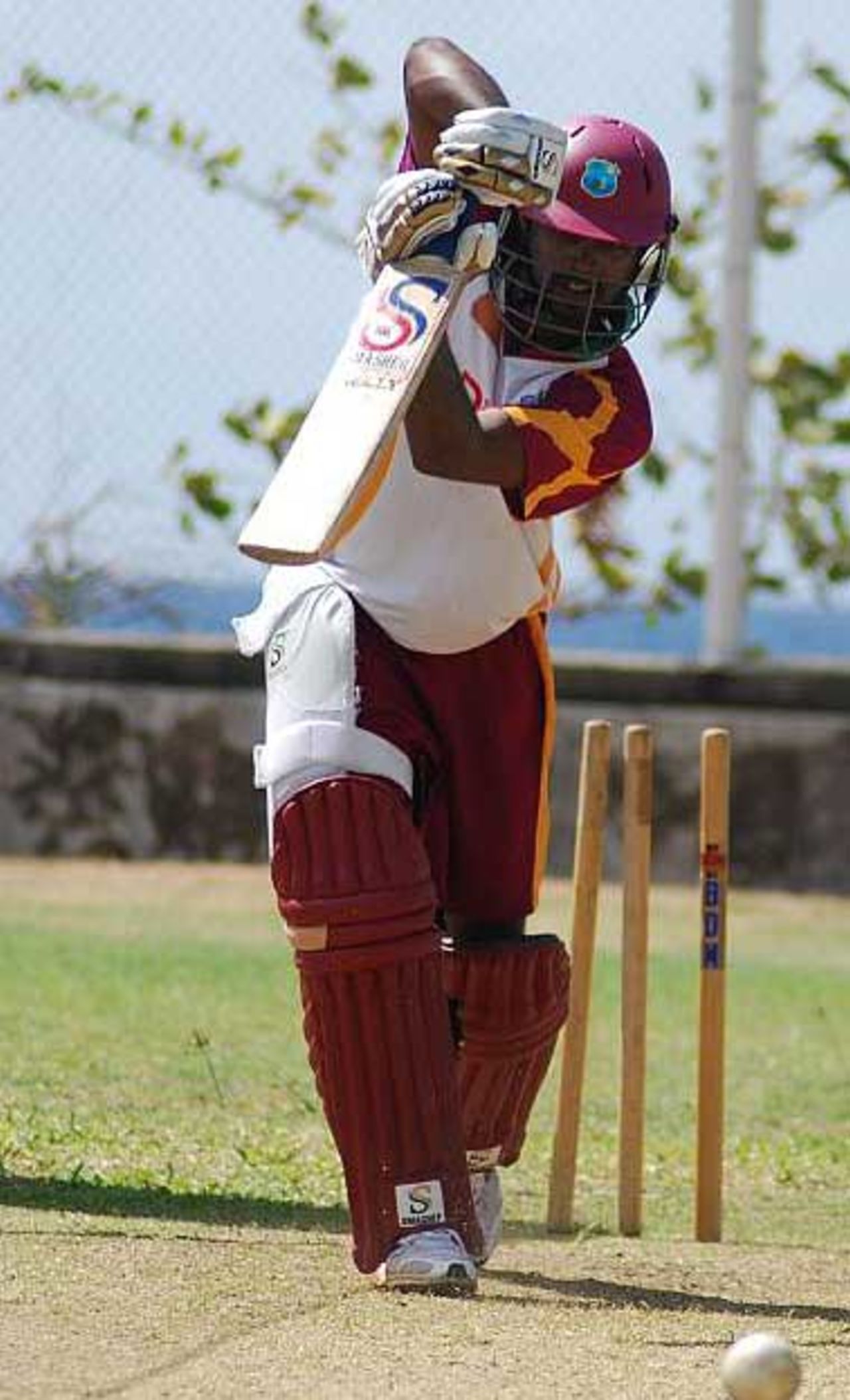 Narsingh Deonarine prepares for the third ODI against Zimbabwe, St Vincent, March 9, 2010