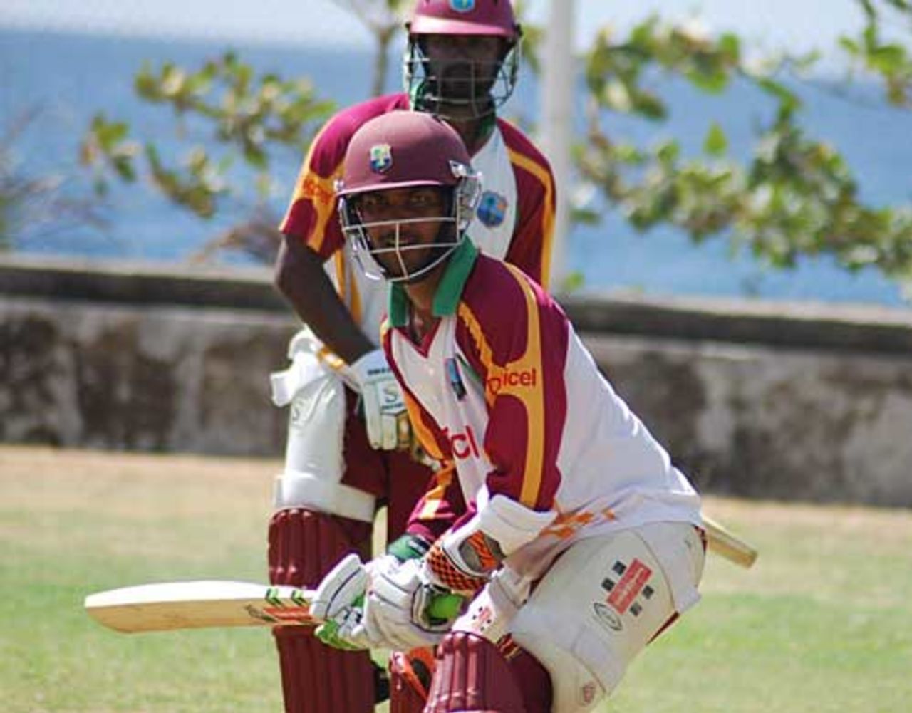 Denesh Ramdin focuses on his training ahead of the latest one-dayer, St Vincent, March 9, 2010