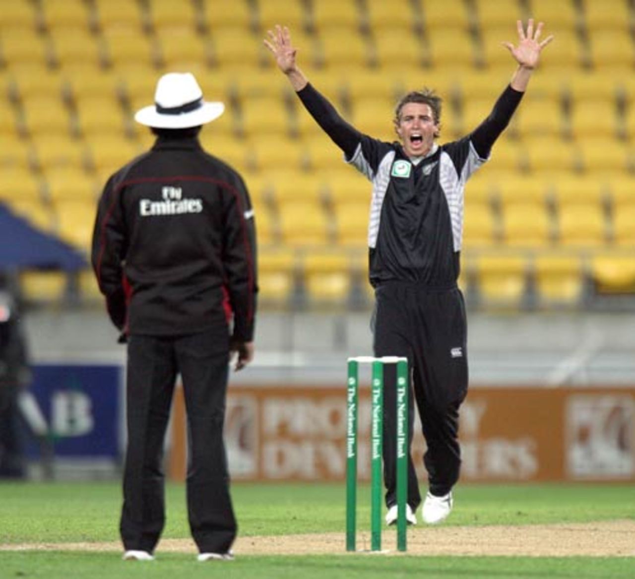 Tim Southee appeals, New Zealand v Australia, 5th ODI, Wellington, March 13, 2010