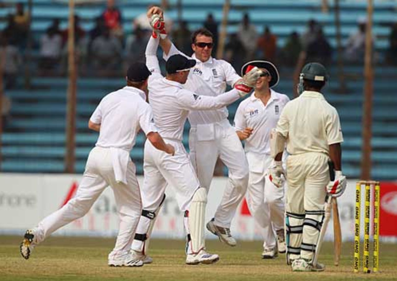 Graeme Swann removed Aftab Ahmed in his first over, Bangladesh v England, 1st Test, Chittagong, March 13, 2010