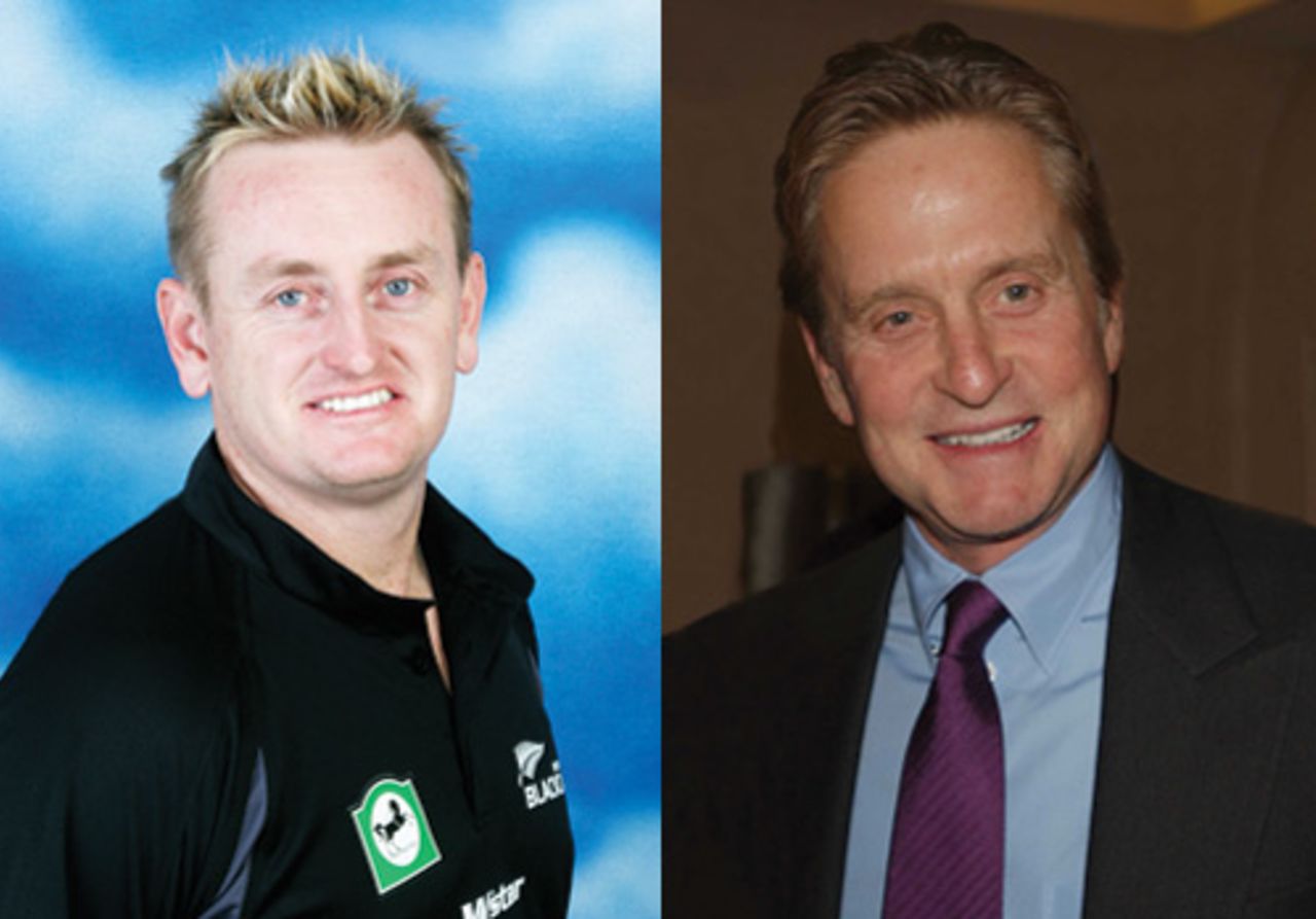 Composite: Scott Styris and Michael Douglas