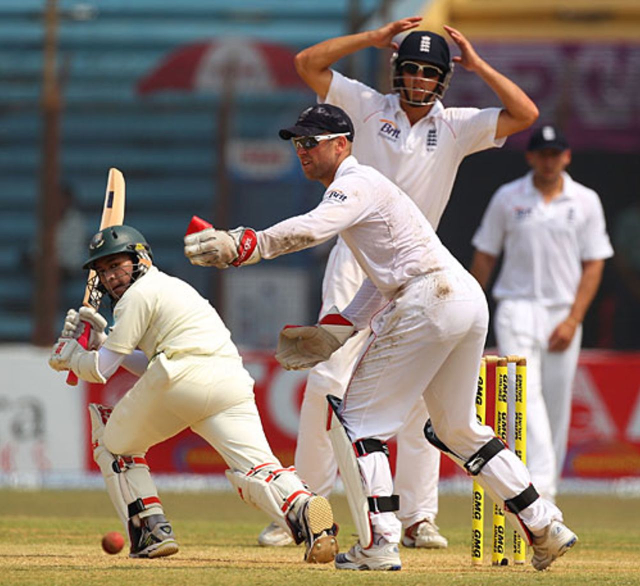 Mushfiqur Rahim impressed with a battling half-century, Bangladesh v England, 1st Test, Chittagong, March 14, 2010