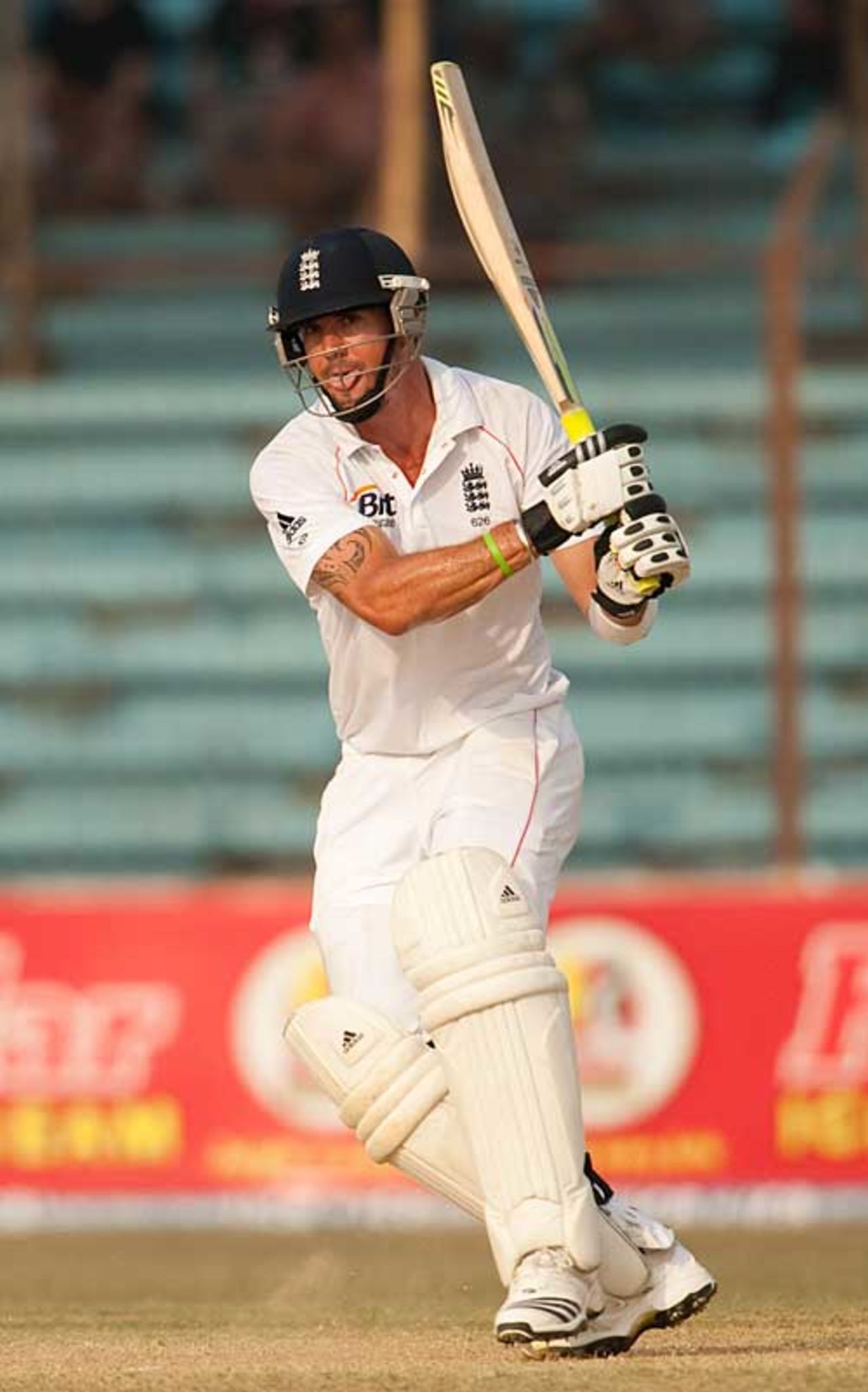 Kevin Pietersen made a brisk 32 in the second innings, Bangladesh v England, 1st Test, Chittagong, March 14, 2010