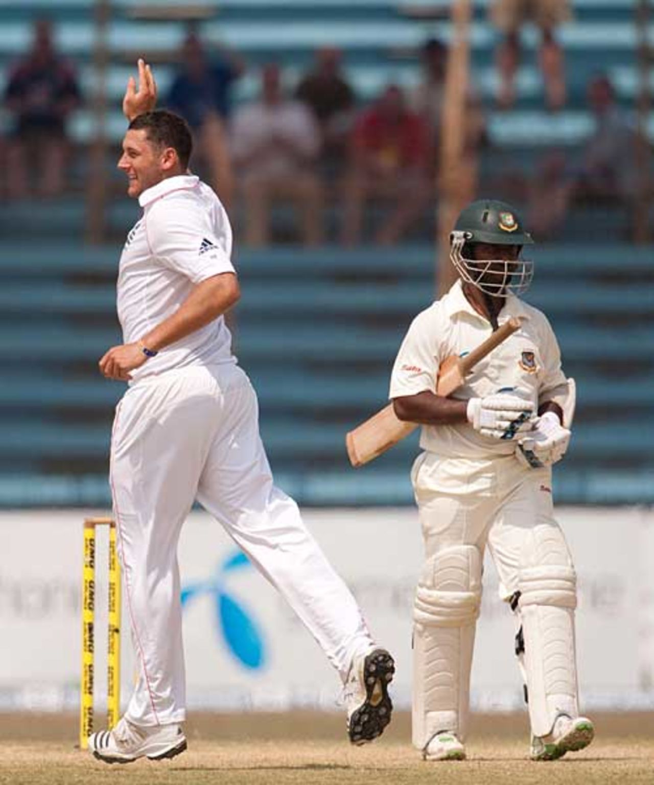 Tim Bresnan removed Aftab Ahmed during an impressive spell, Bangladesh v England, 1st Test, Chittagong, March 15, 2010