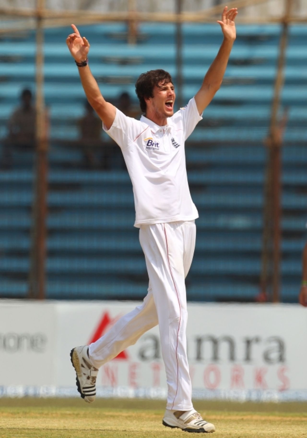 Steven Finn appeals for a wicket, Bangladesh v England, 1st Test, Chittagong, March 15, 2010