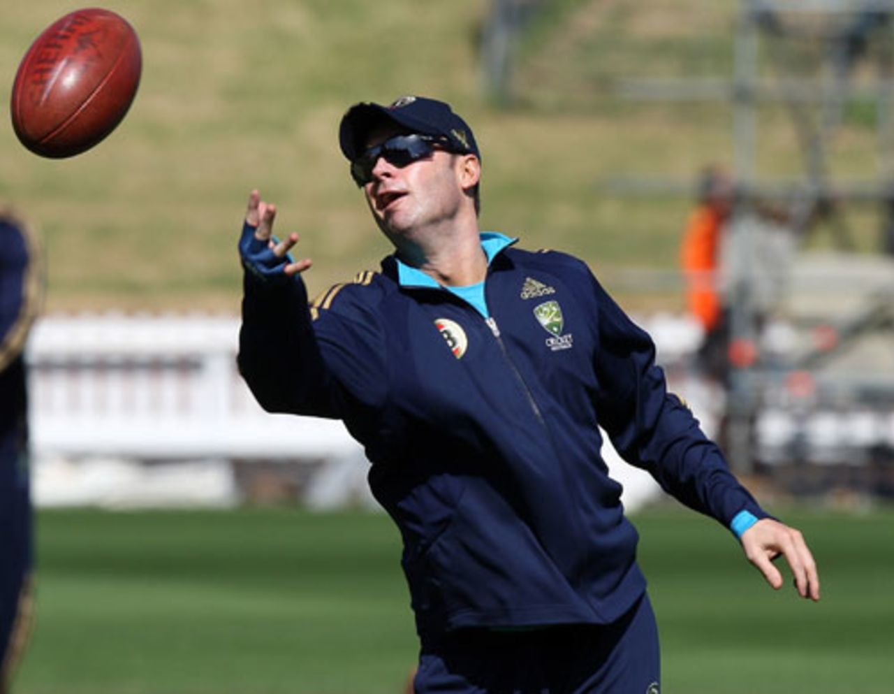 Michael Clarke gets back into training with the Australians in Wellington, Wellington, March 16, 2010