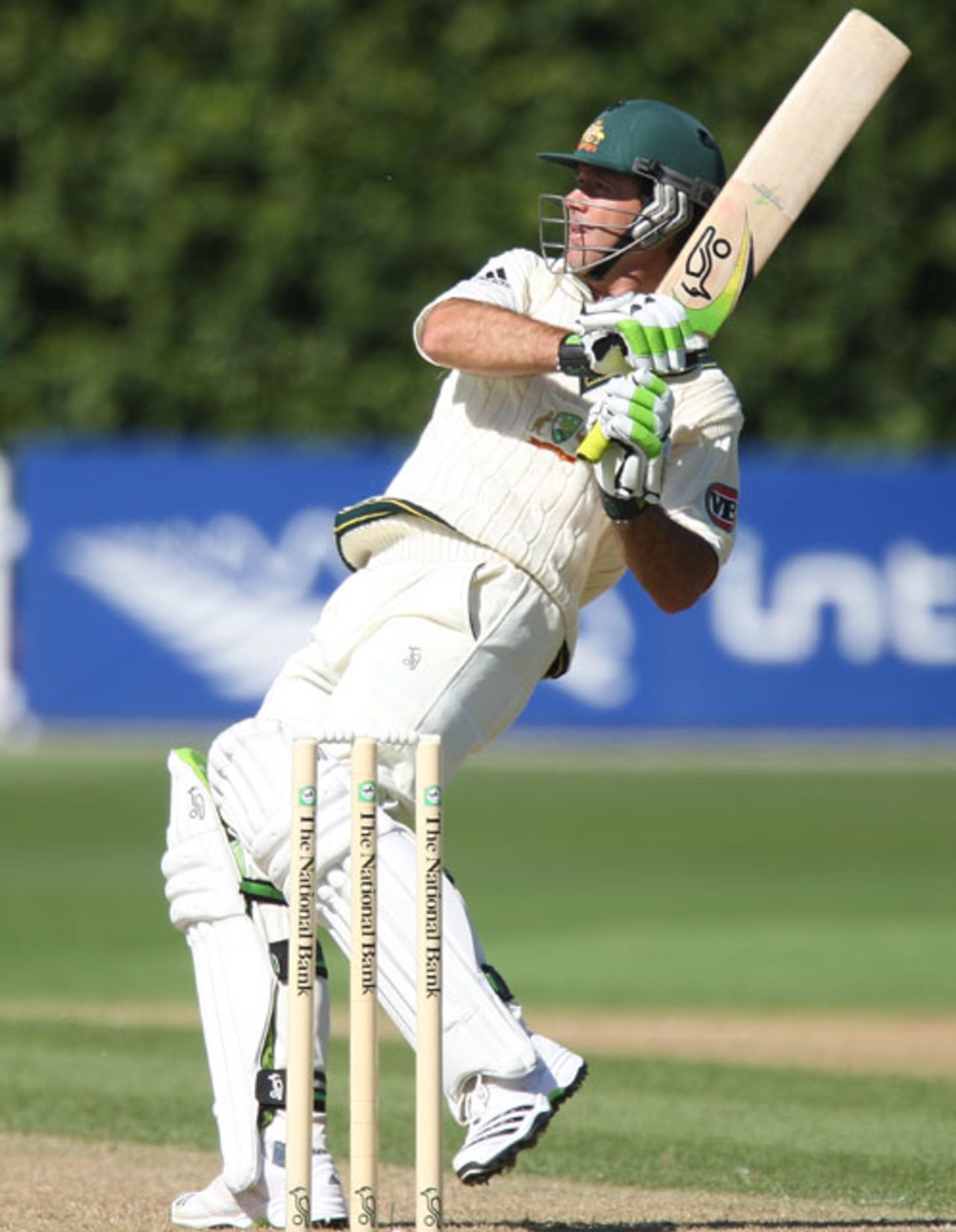 Ricky Ponting pulls early in his innings, New Zealand v Australia, 1st Test, 1st day, Wellington, March 19, 2010