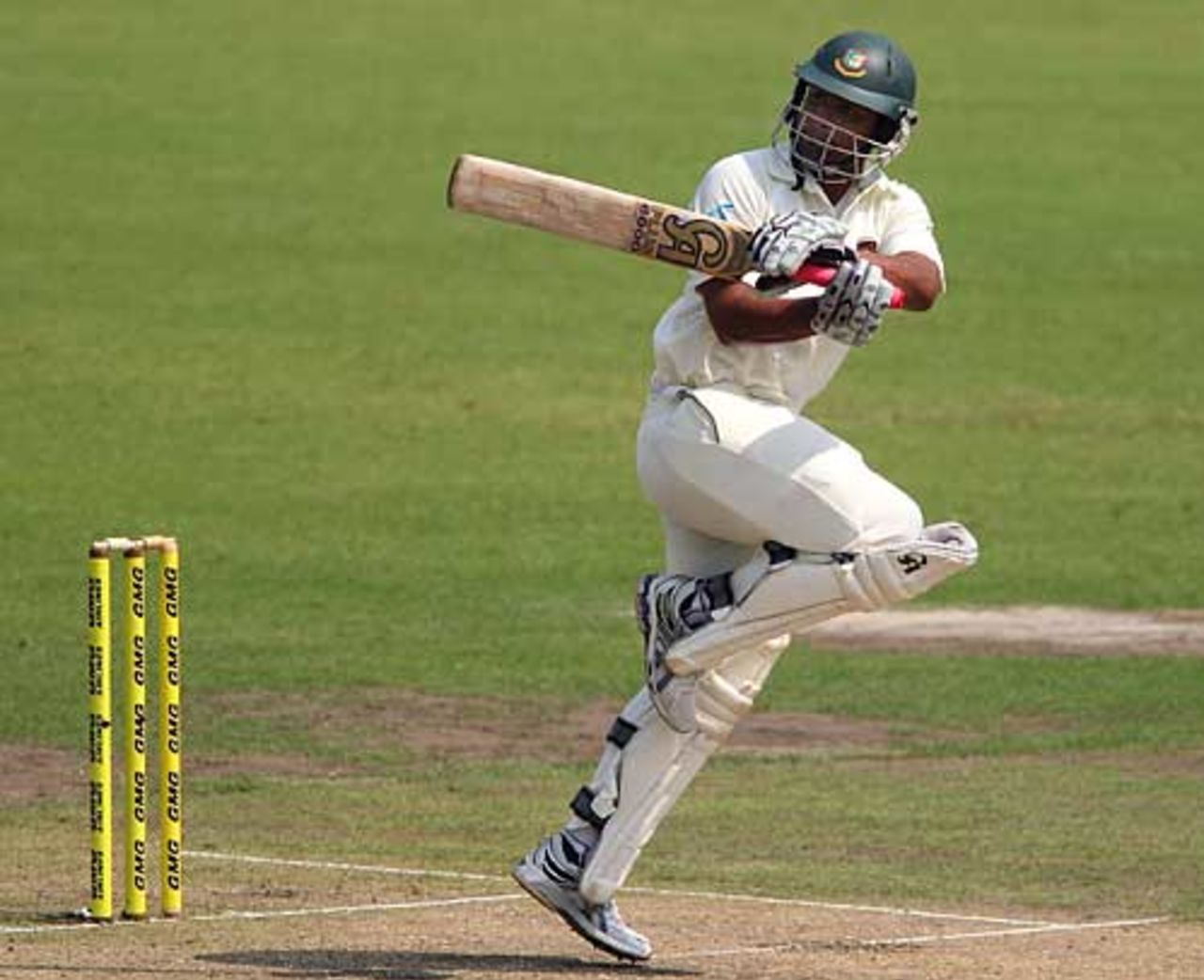 Tamim Iqbal played an array of shots in his innings, but fell short of a century before lunch, Bangladesh v England, 2nd Test, Dhaka, 1st day, March 20, 2010