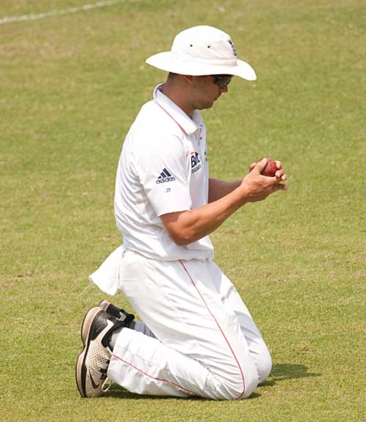 Jonathan Trott can't believe how he dropped a catch off Tamim Iqbal, Bangladesh v England, 2nd Test, Dhaka, March 23, 2010