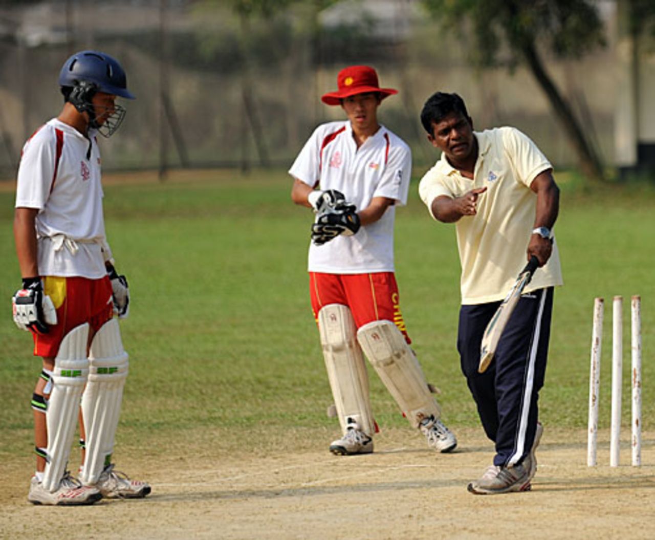 Aminul Islam teaches China's Under-19 cricket squad at Bangladesh's academy,