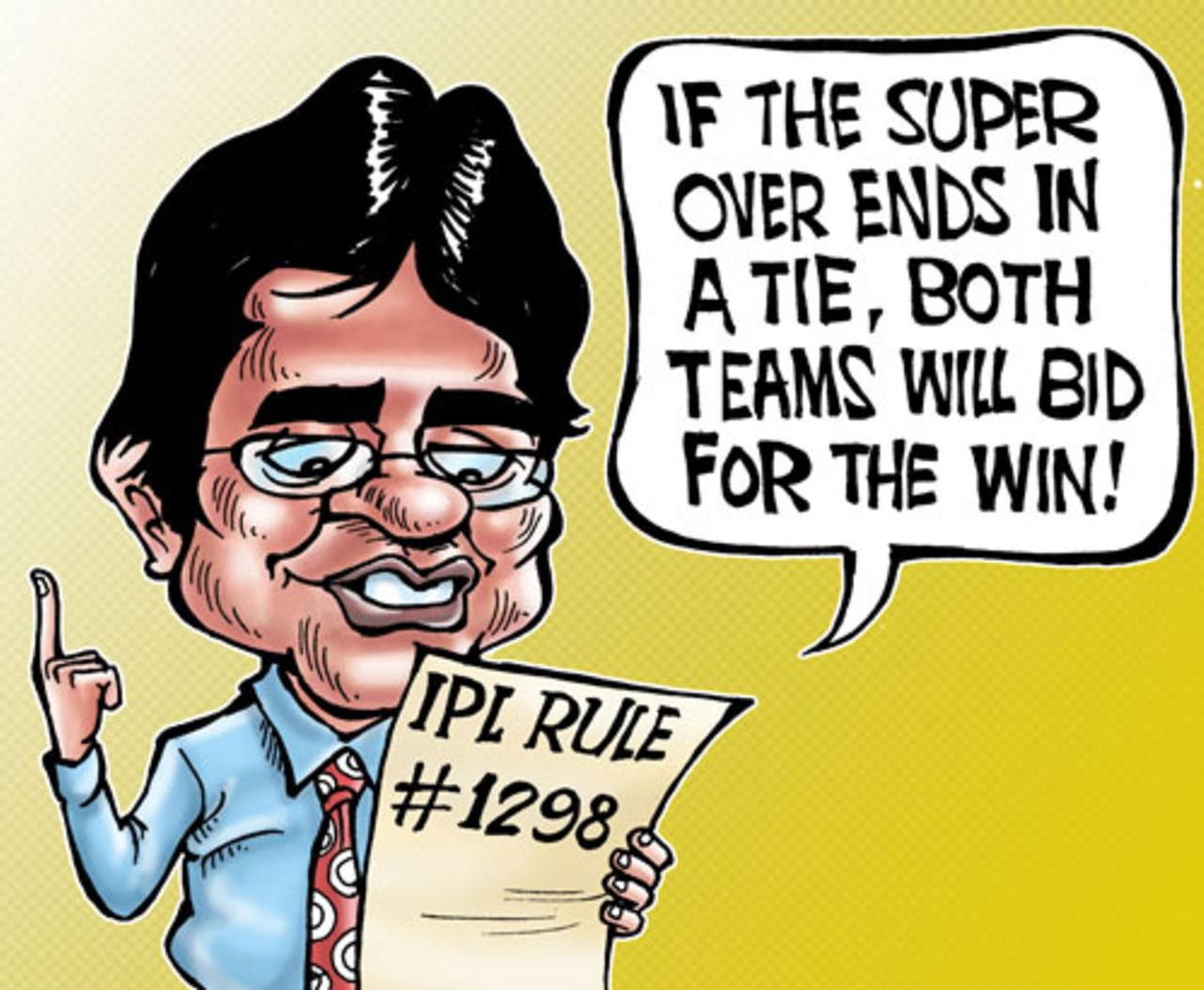 Cartoon: Super Over bid