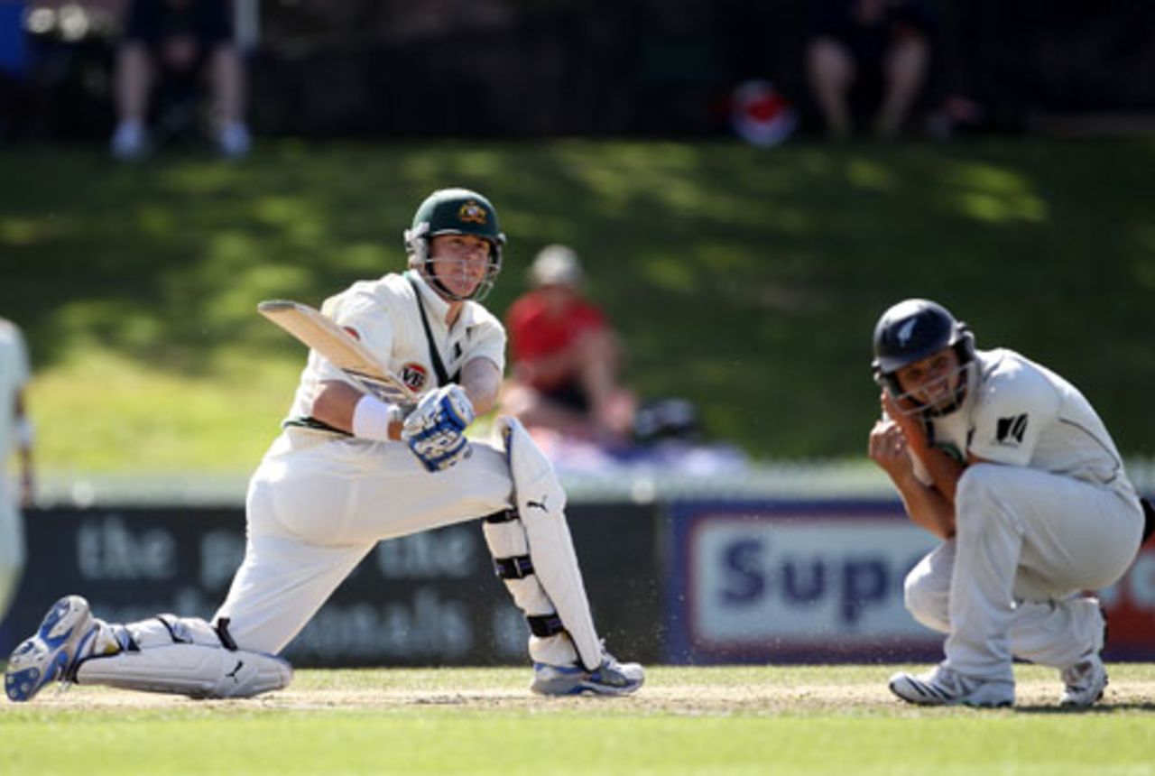 Marcus North guided Australia with an aggressive 90, New Zealand v Australia, 2nd Test, Hamilton, 4th day, March 30, 2010