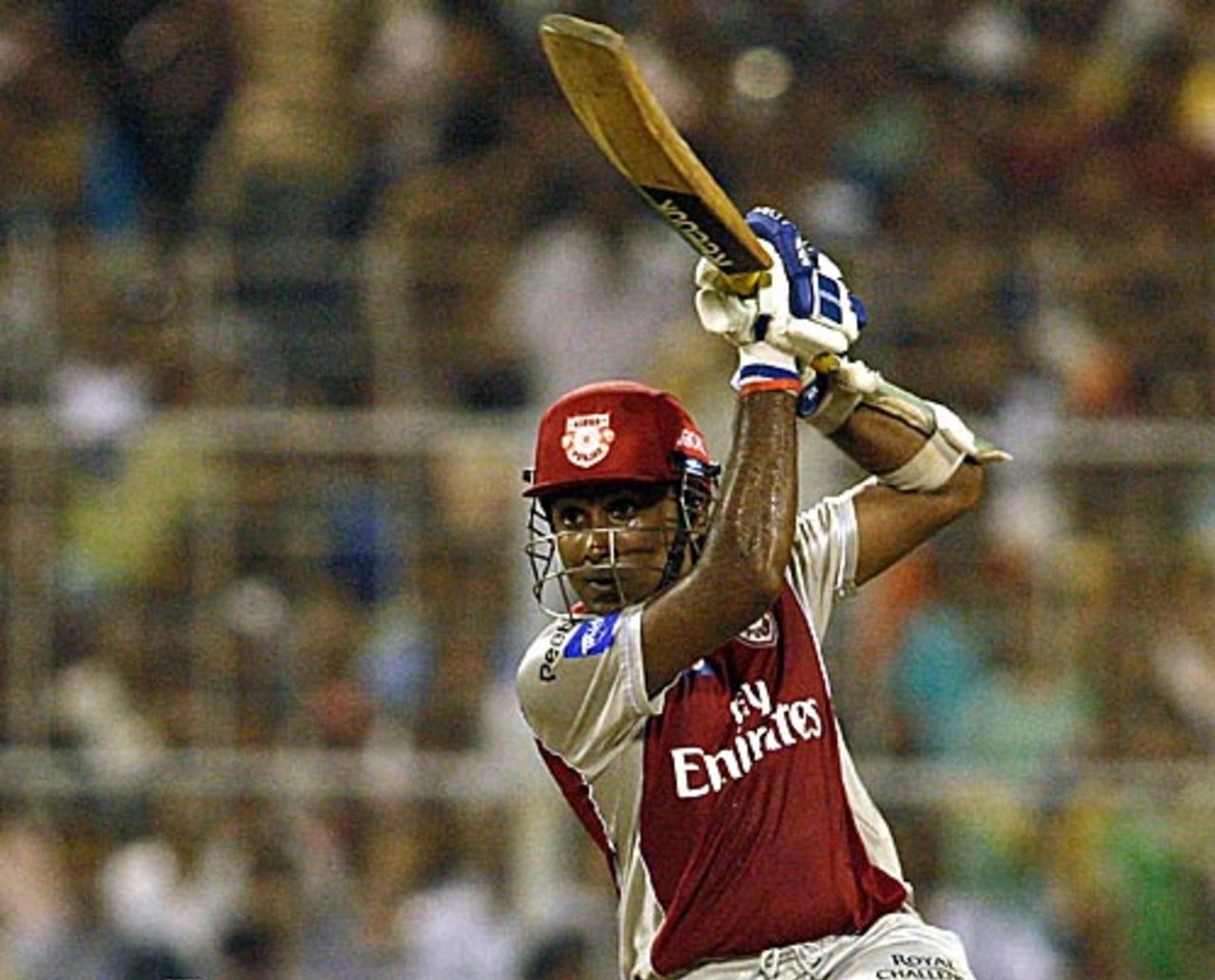 Mahela Jayawardene drives on his way to a century, Kolkata Knight Riders v Kings XI Punjab, IPL, Kolkata, April 4, 2010