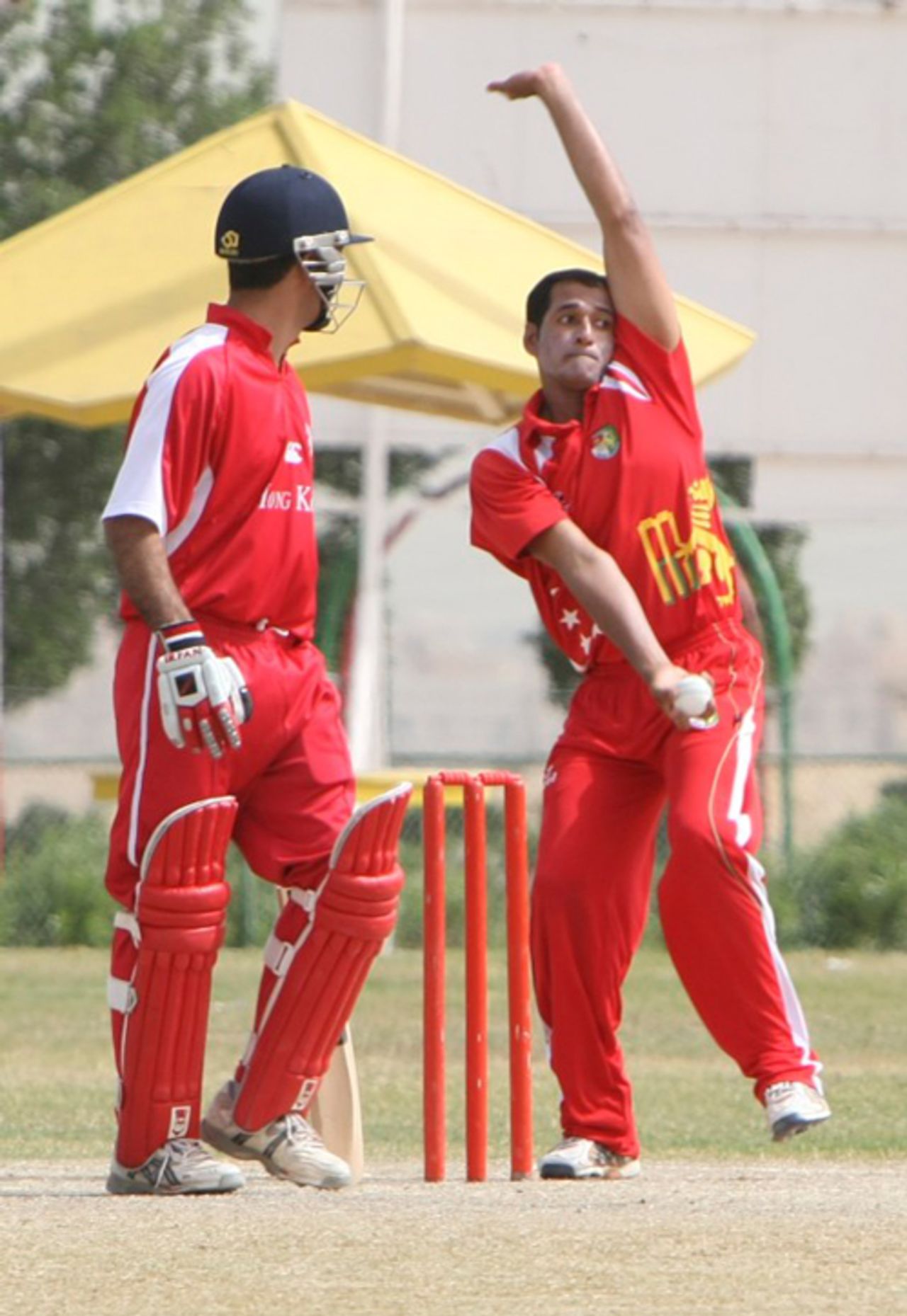 Singapore's Narendra Reddy picked up four wickets against Hong Kong at the ACC Trophy Elite 2010 being played in Kuwait