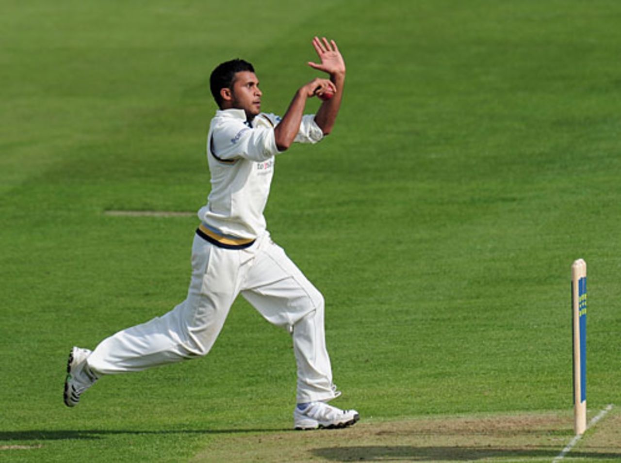 Adil Rashid took one wicket as Warwickshire were bowled out for 217, Warwickshire v Yorkshire, County Championship Division One, Edgbaston, April 9, 2010