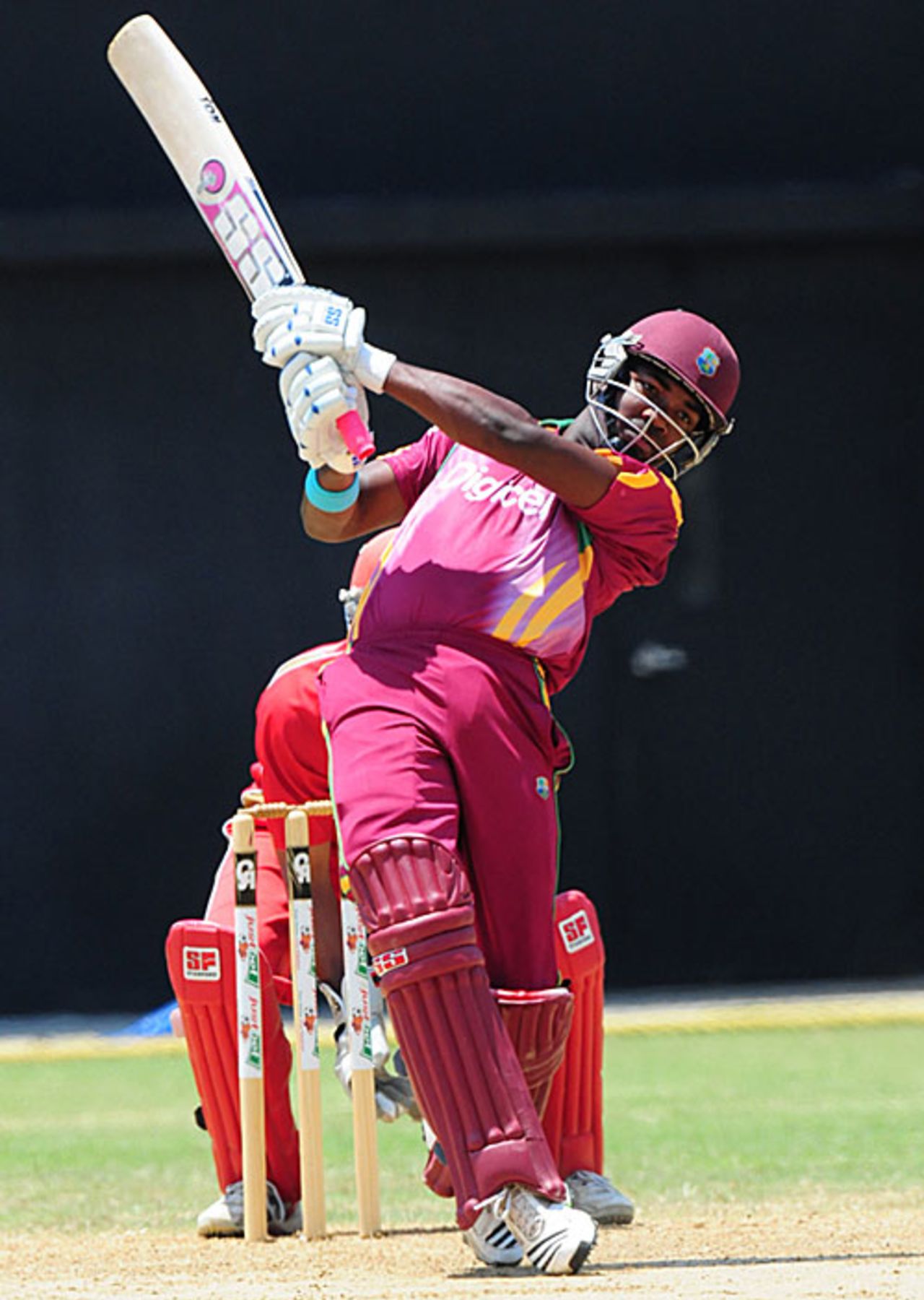 Darren Bravo tries to force it down the ground, West Indies v Canada, only ODI, Kingston, April 13, 2010