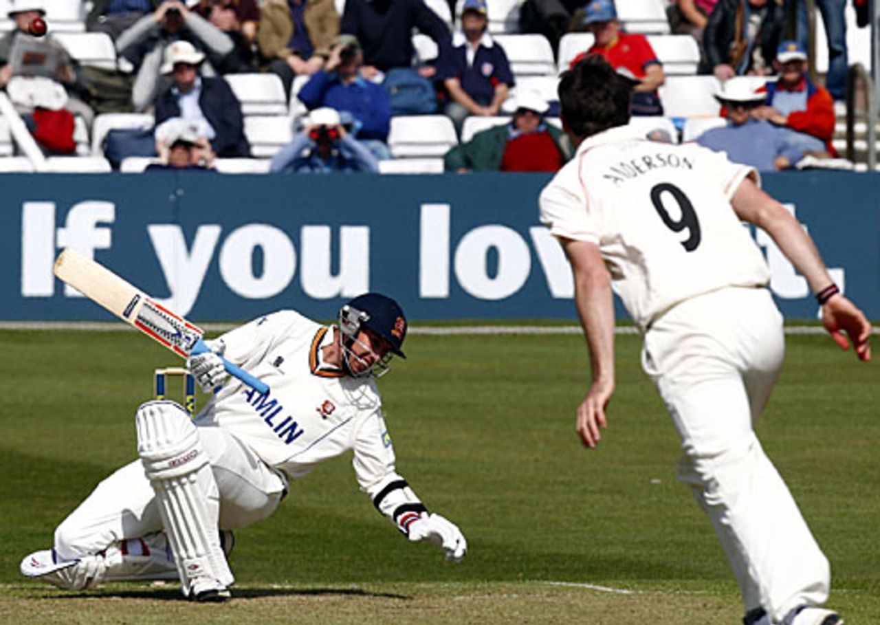 James Anderson caused trouble for all the Essex batsmen, Essex v Lancashire, County Championship, Division One, Chelmsford, April 21, 2010