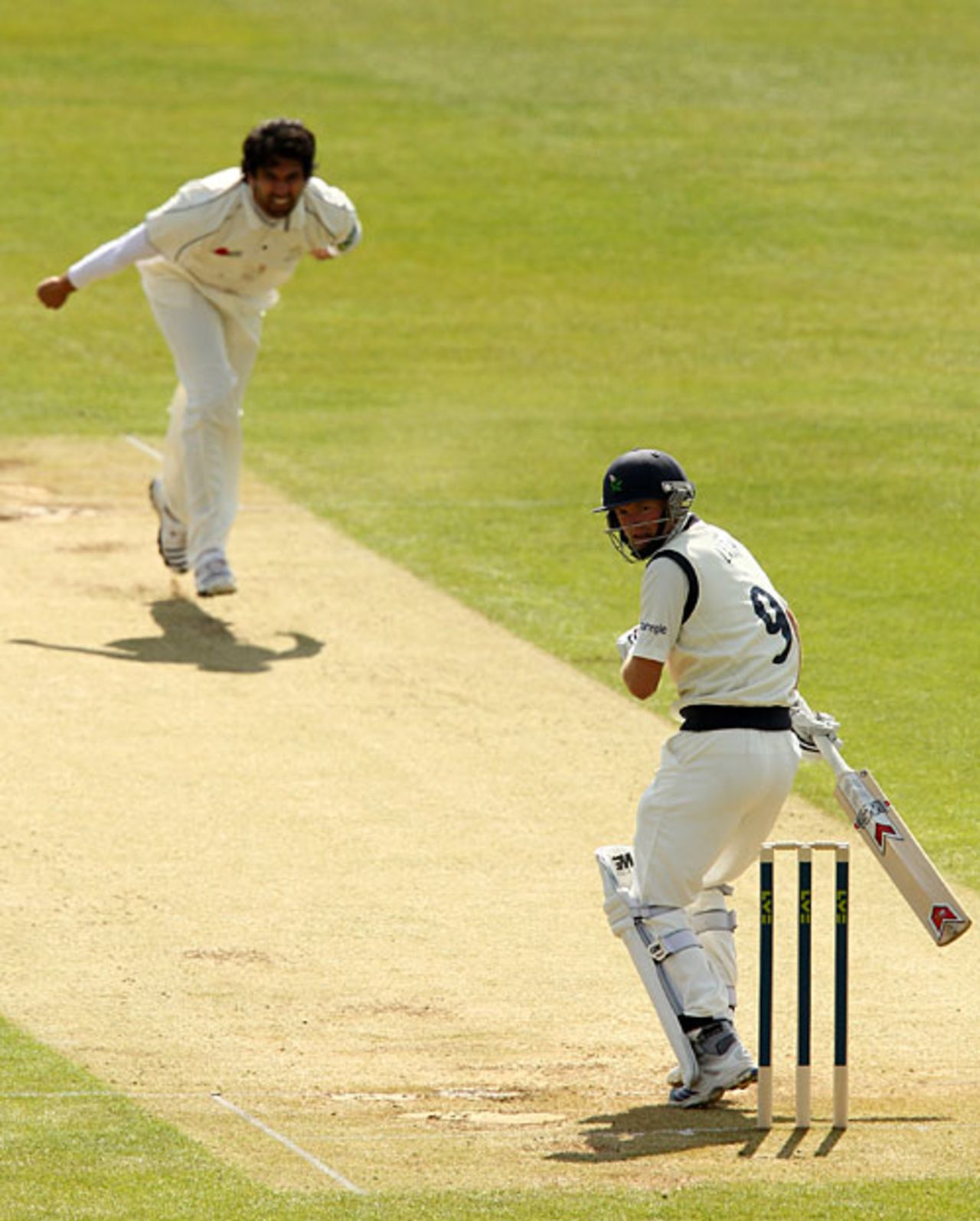 Amjad Khan snared Adam Lyth early as Yorkshire's top order stumbled, Kent v Yorkshire, County Championship, Division One, Canterbury, April 22, 2010
