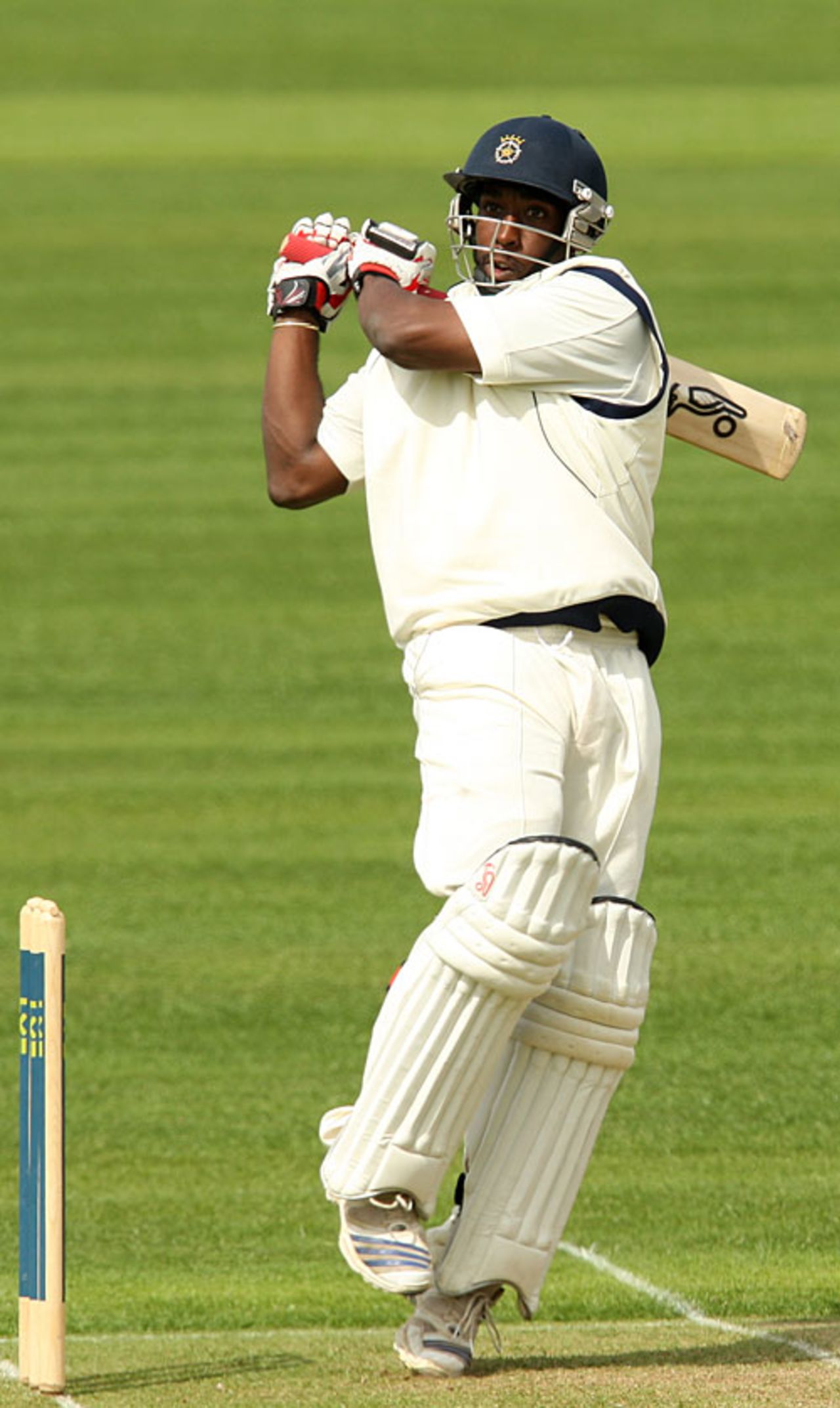Michael Carberry stood firm for 74 while wickets fell around him, Warwickshire v Hampshire, County Championship, Division One, Edgbaston, April 27, 2010