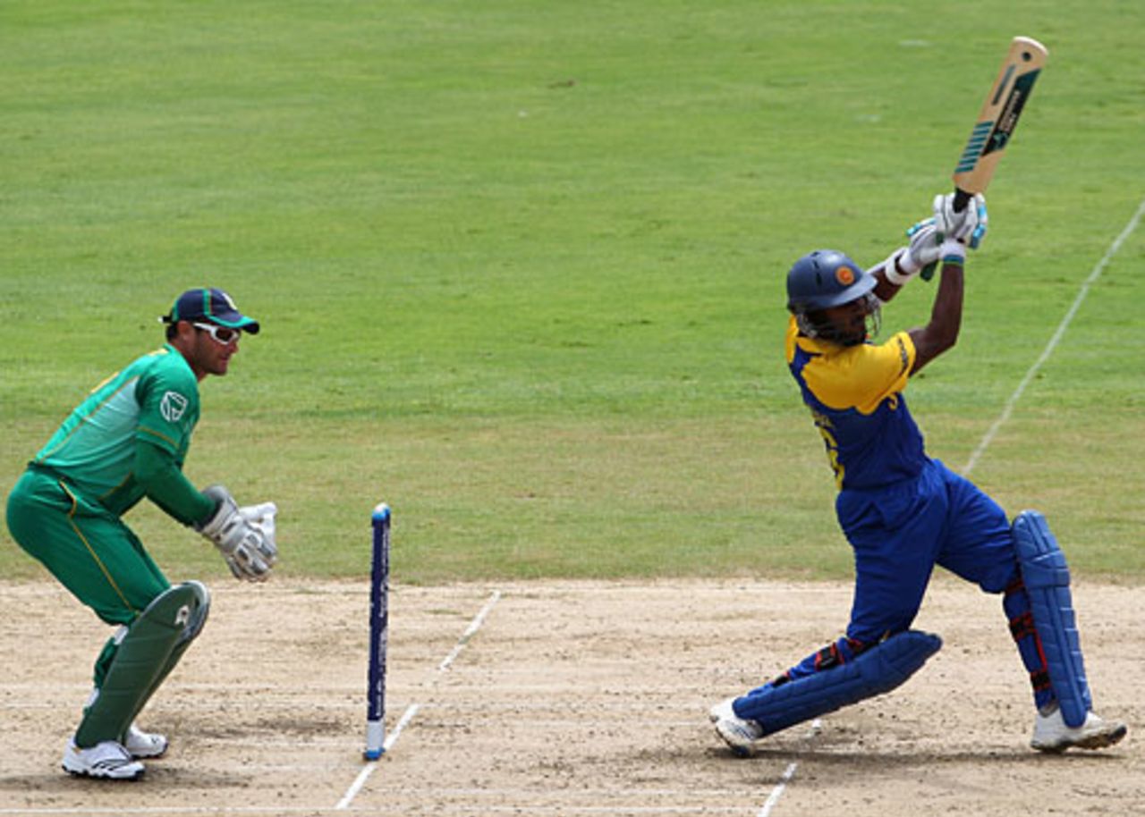 Chamara Kapugedera gave Sri Lanka something to bowl at with an unbeaten 61, South Africa v Sri Lanka, ICC World Twenty20 warm-up match, Bridgetown, April 28, 2010 

