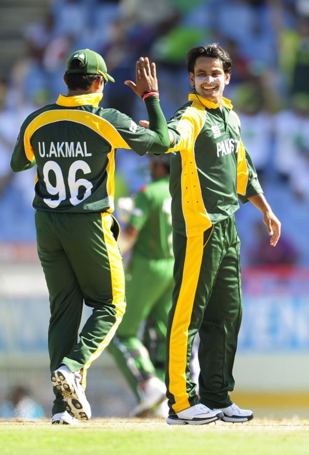 Mohammad Hafeez accounted for Tamim Iqbal early on, Bangladesh v Pakistan, World Twenty20, St Lucia, May 1, 2010
