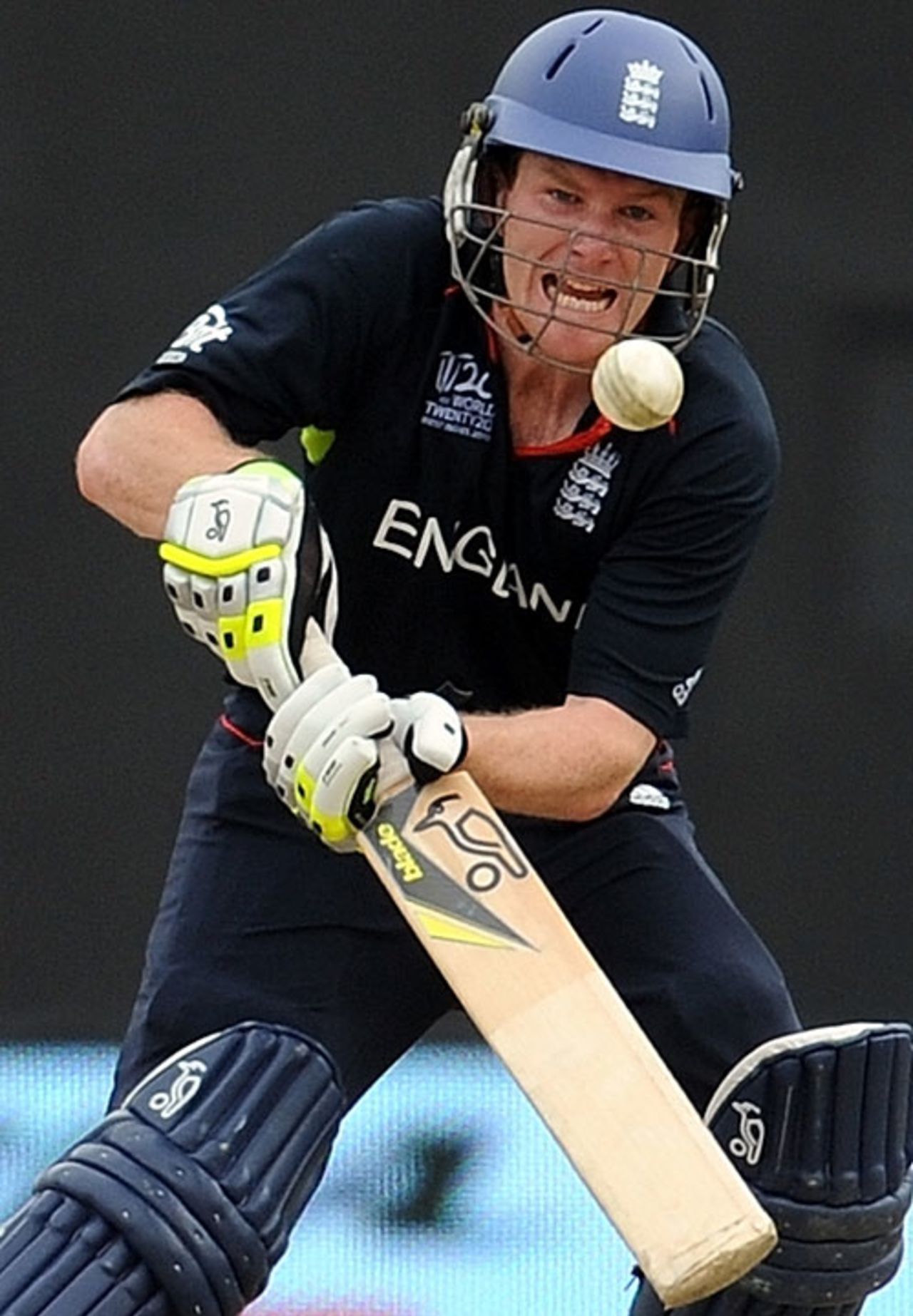 Eoin Morgan blended caution with invention as he held England's innings together, England v Ireland, World Twenty20, Guyana, May 4, 2010