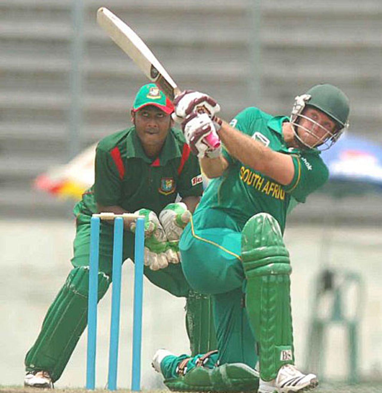 Colin Ingram hits a six during his 127, Bangladesh A v South Africa A, 1st match, Mirpur, May 5, 2010