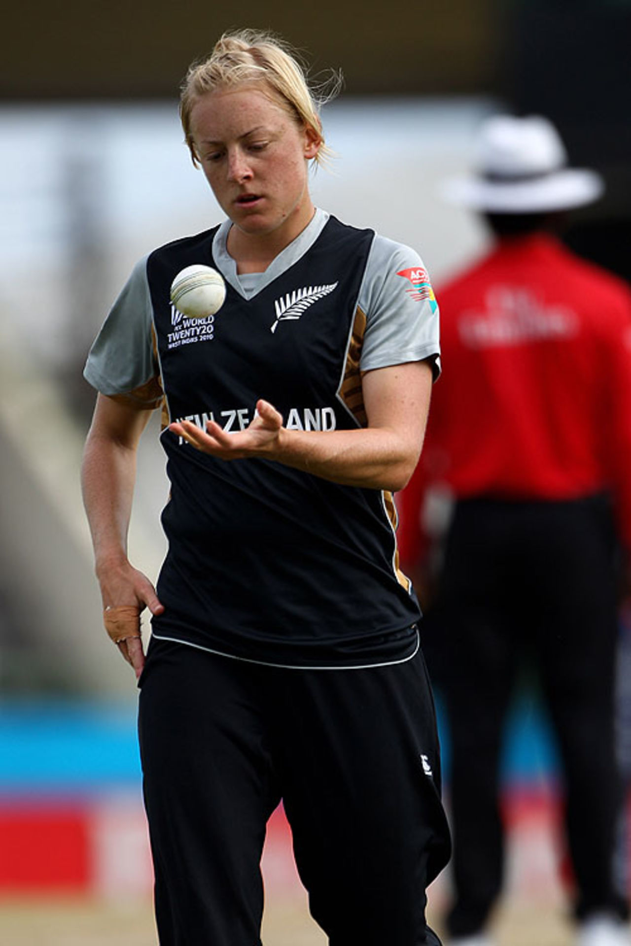 Sian Ruck claimed two wickets for New Zealand against India, New Zealand Women v India Women, Basseterre, May 6, 2010