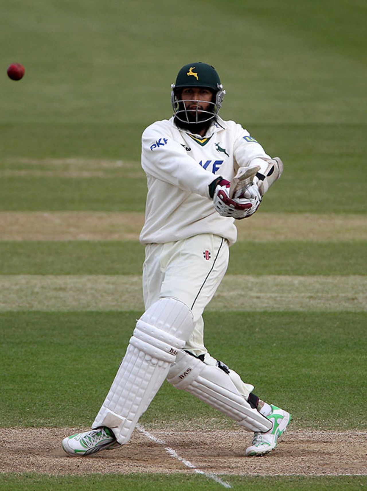 Hashim Amla pulls in front of square during his final-day half-century, Hampshire v Nottinghamshire, County Championship Division One, Rose Bowl, Day 4, May 7, 2010