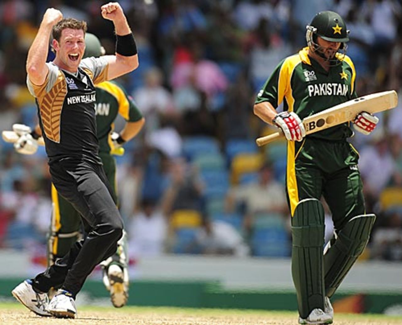 Ian Butler snared Shahid Afridi, New Zealand v Pakistan, Super Eights, Group E, World Twenty20, Barbados, May 8, 2010

