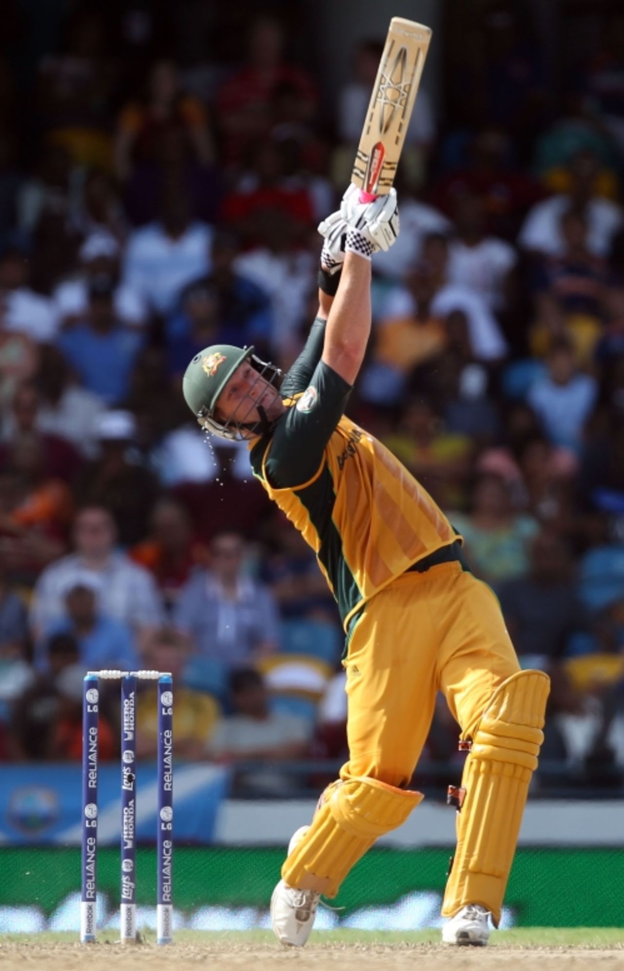 Cameron White slammed five sixes to power Australia's fightback, Australia v Sri Lanka, World T20, Group F, Bridgetown, May 9, 2010