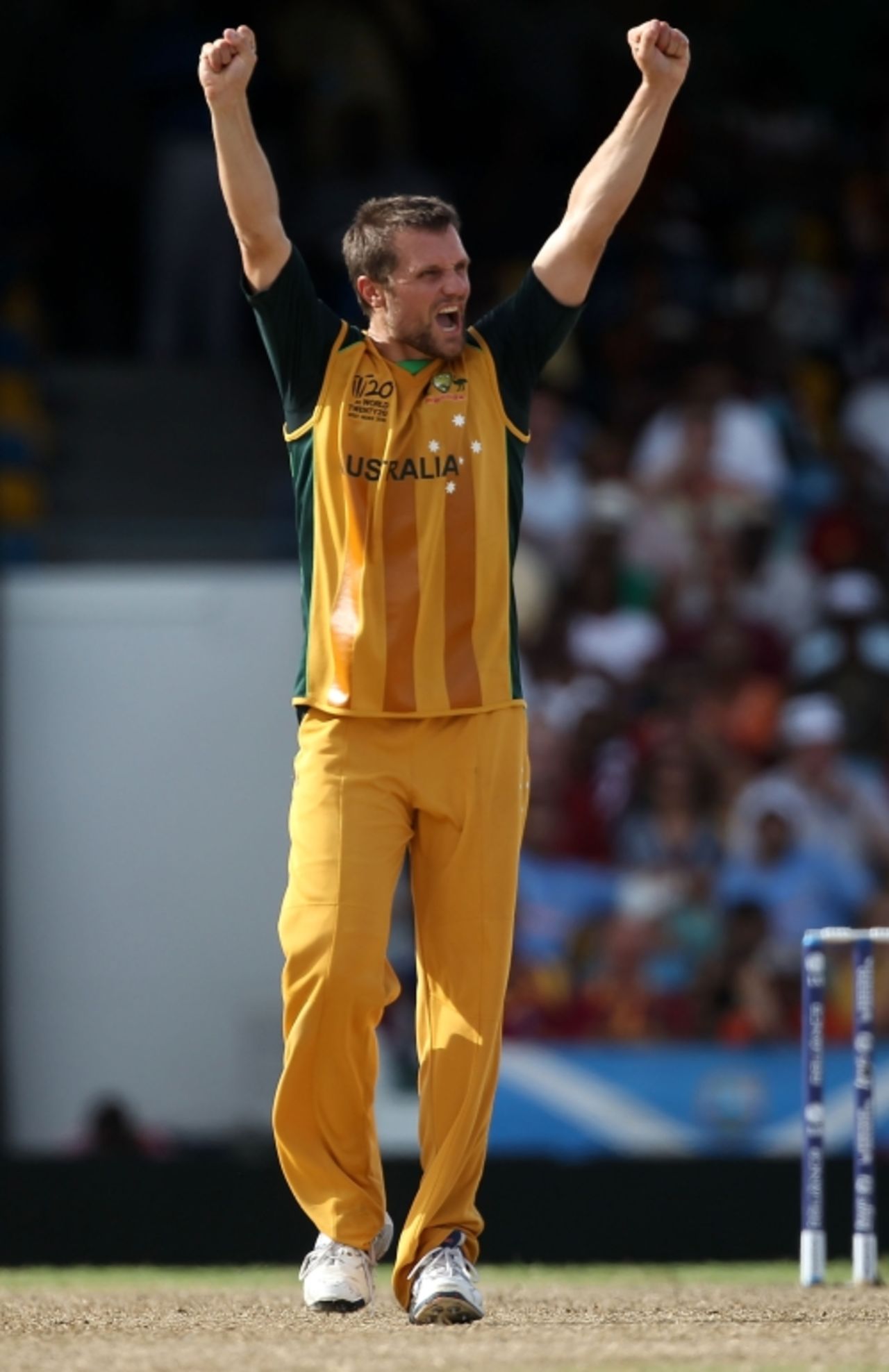 Dirk Nannes was delighted to dismiss the in-form Mahela Jayawardene, Australia v Sri Lanka, World T20, Group F, Bridgetown, May 9, 2010