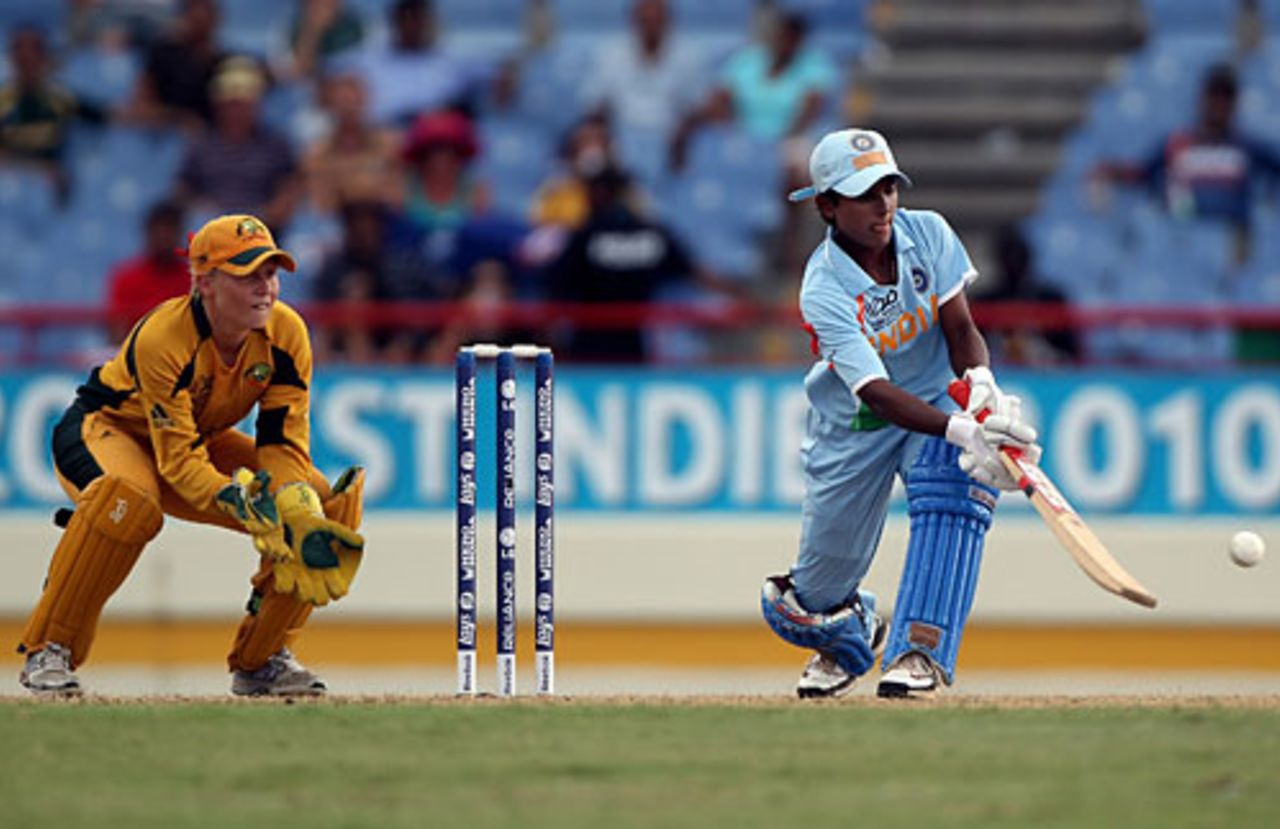 Poonam Raut stood firm while early wickets fell around her,  Australia Women v India Women, ICC Women's World Twenty20, 1st Semi-Final, St Lucia, May 13, 2010