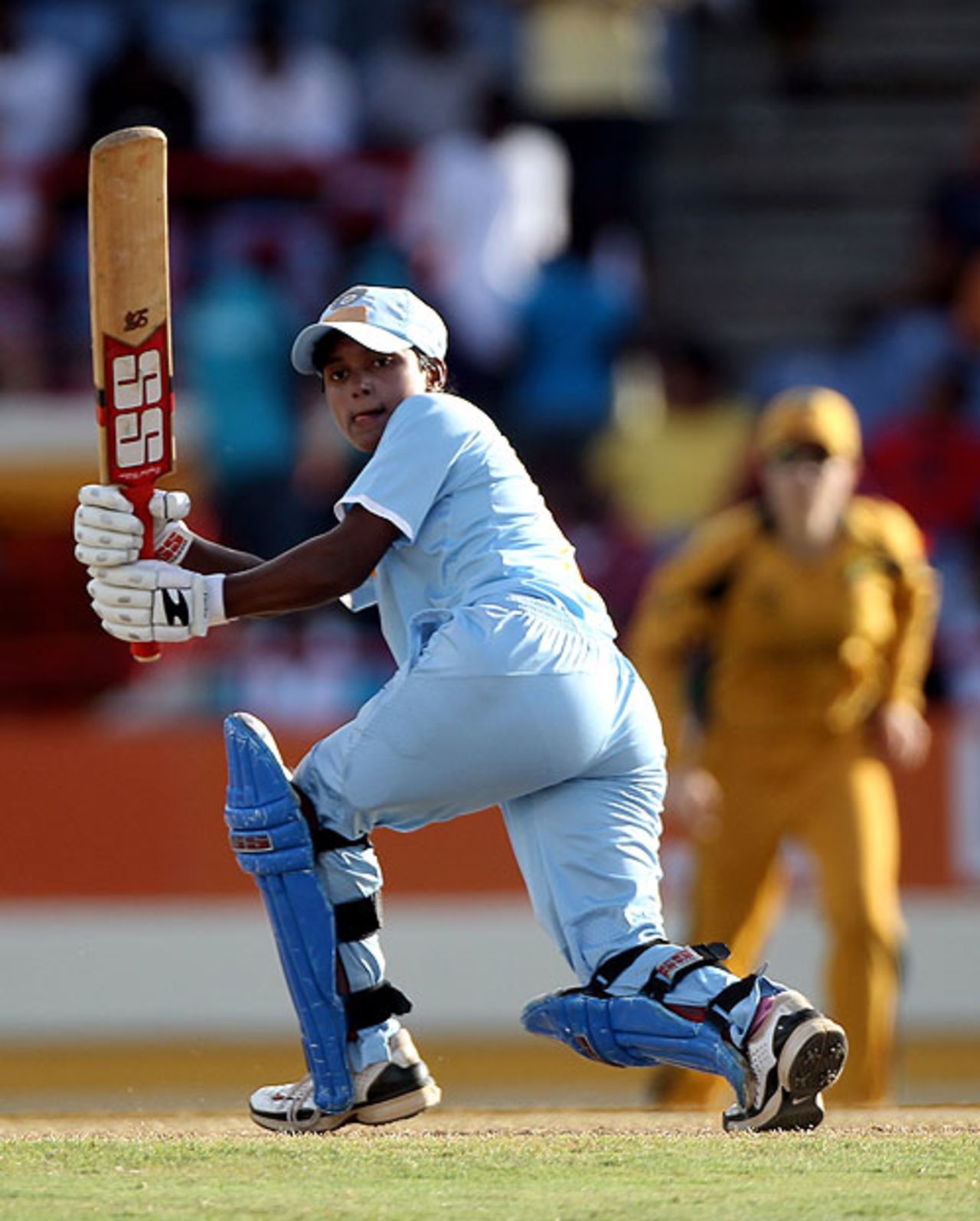Poonam Raut top-scored with 44 in India's innings,  Australia Women v India Women, ICC Women's World Twenty20, 1st Semi-Final, St Lucia, May 13, 2010