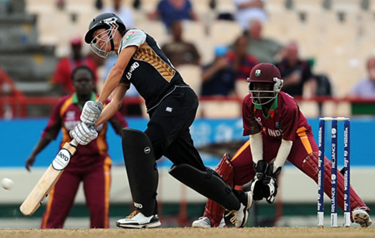 Sarah McGlashan scored all round the ground during her 55-ball 84, West Indies Women v New Zealand Women, 2nd semi-final, Women's World Twenty20, St Lucia
