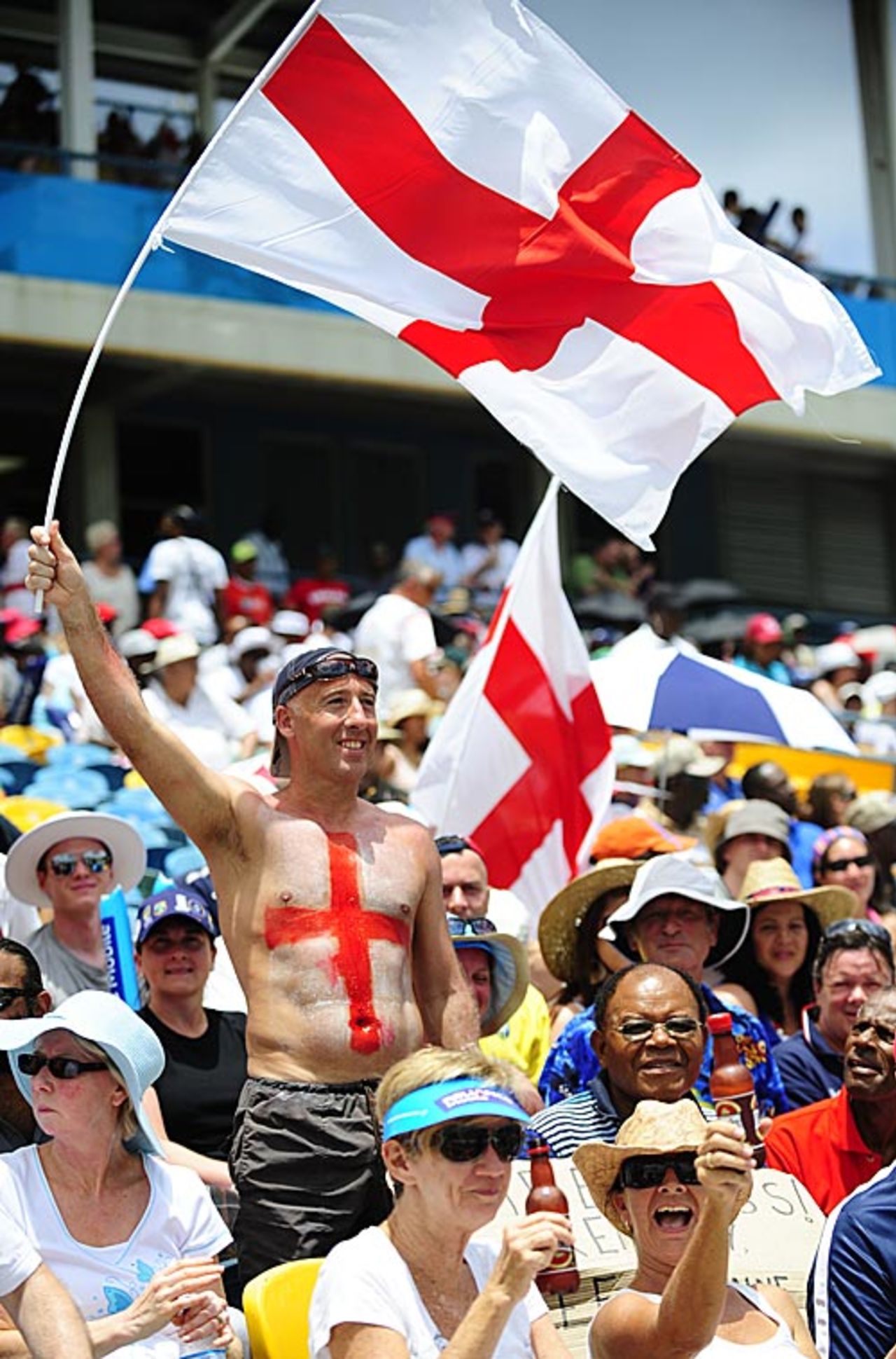 There was plenty of support for England in the stands, England v Australia, ICC World Twenty20 final, Barbados, May 16, 2010