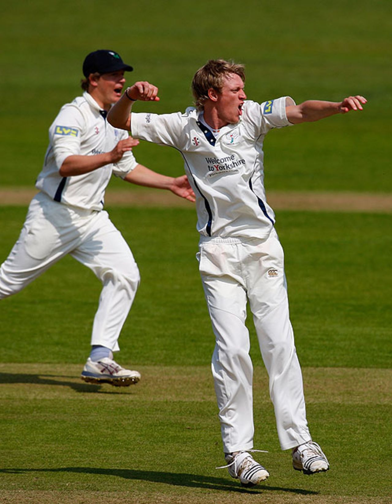 Steven Patterson celebrates another wicket, Somerset v Yorkshire, 2nd day, Taunton, May 18, 2010