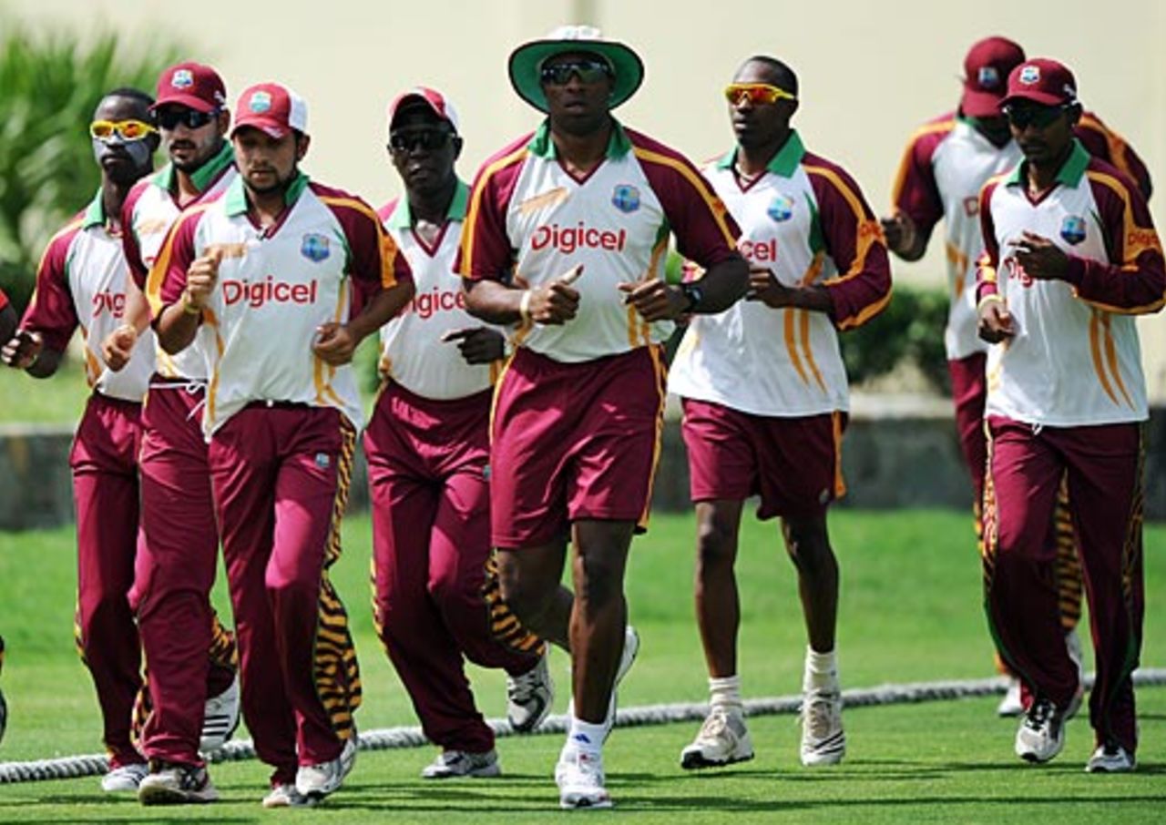 The West Indians go for a jog, Antigua, May 18 2010