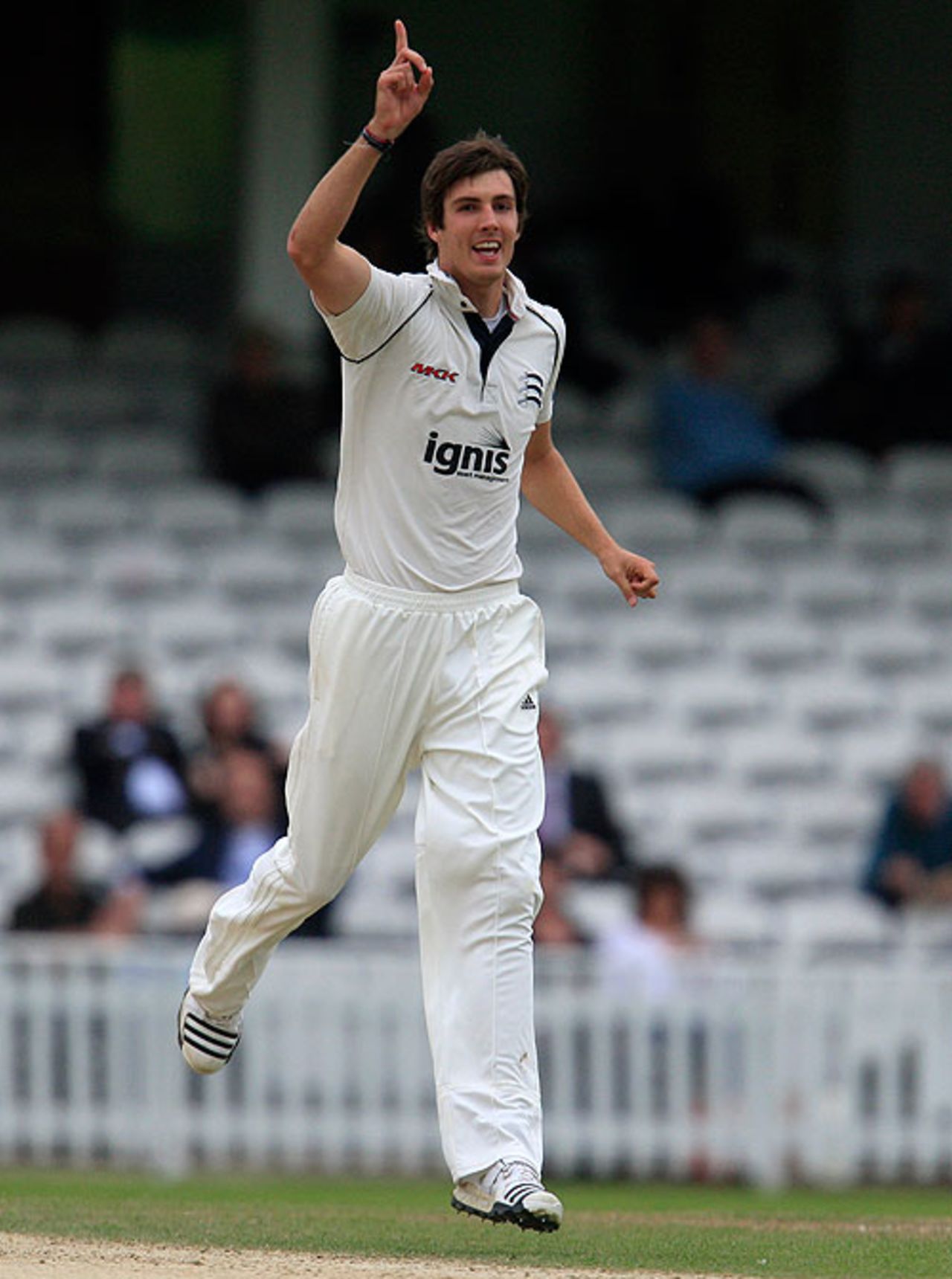 Steven Finn was in the wickets for Middlesex at The Oval, Surrey v Middlesex, 3rd day, The Oval, May 19, 2010