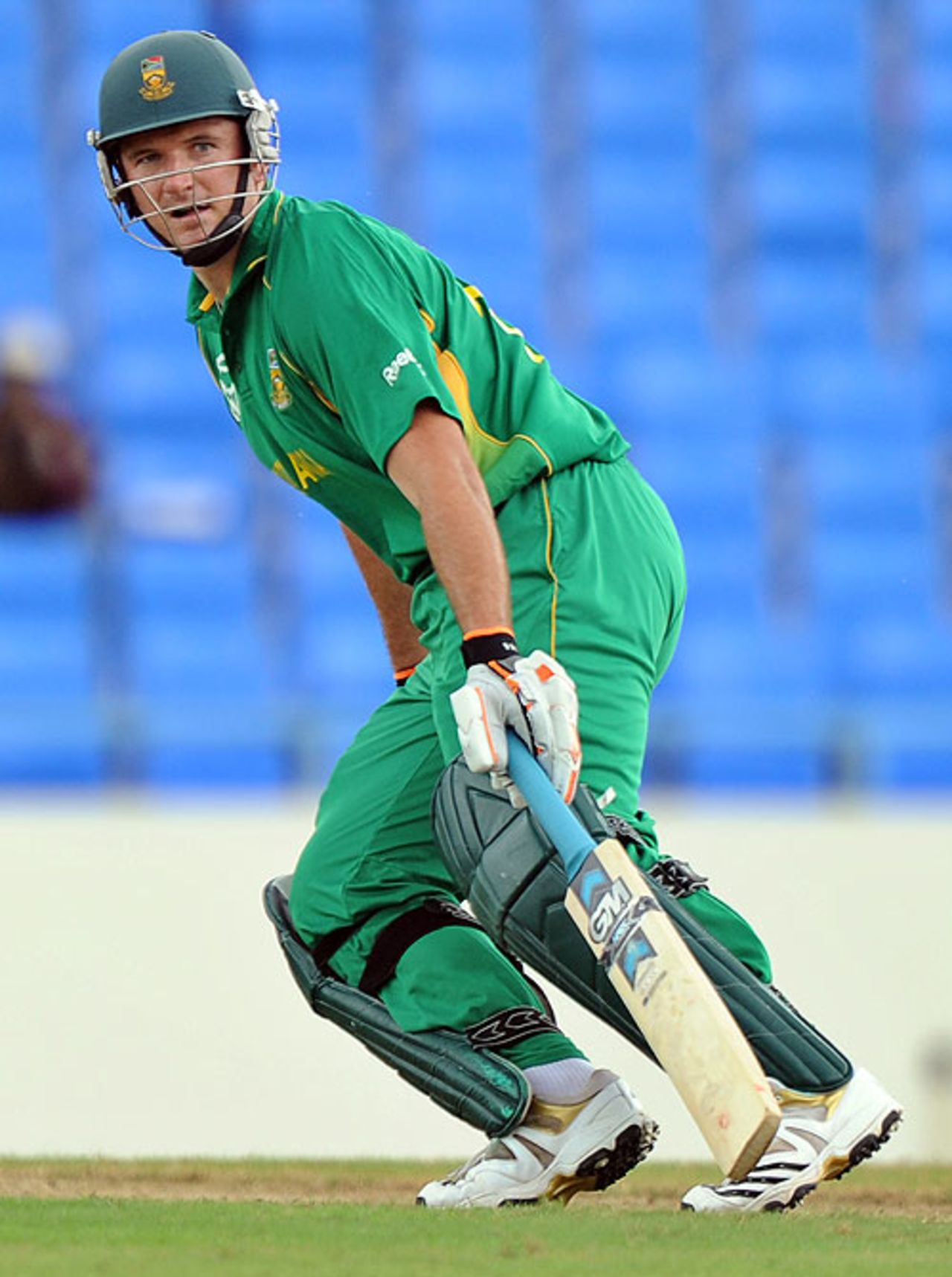 Graeme Smith made 18 from 17 balls before falling to Dwayne Bravo, West Indies v South Africa, 1st ODI, Antigua, May 22, 2010