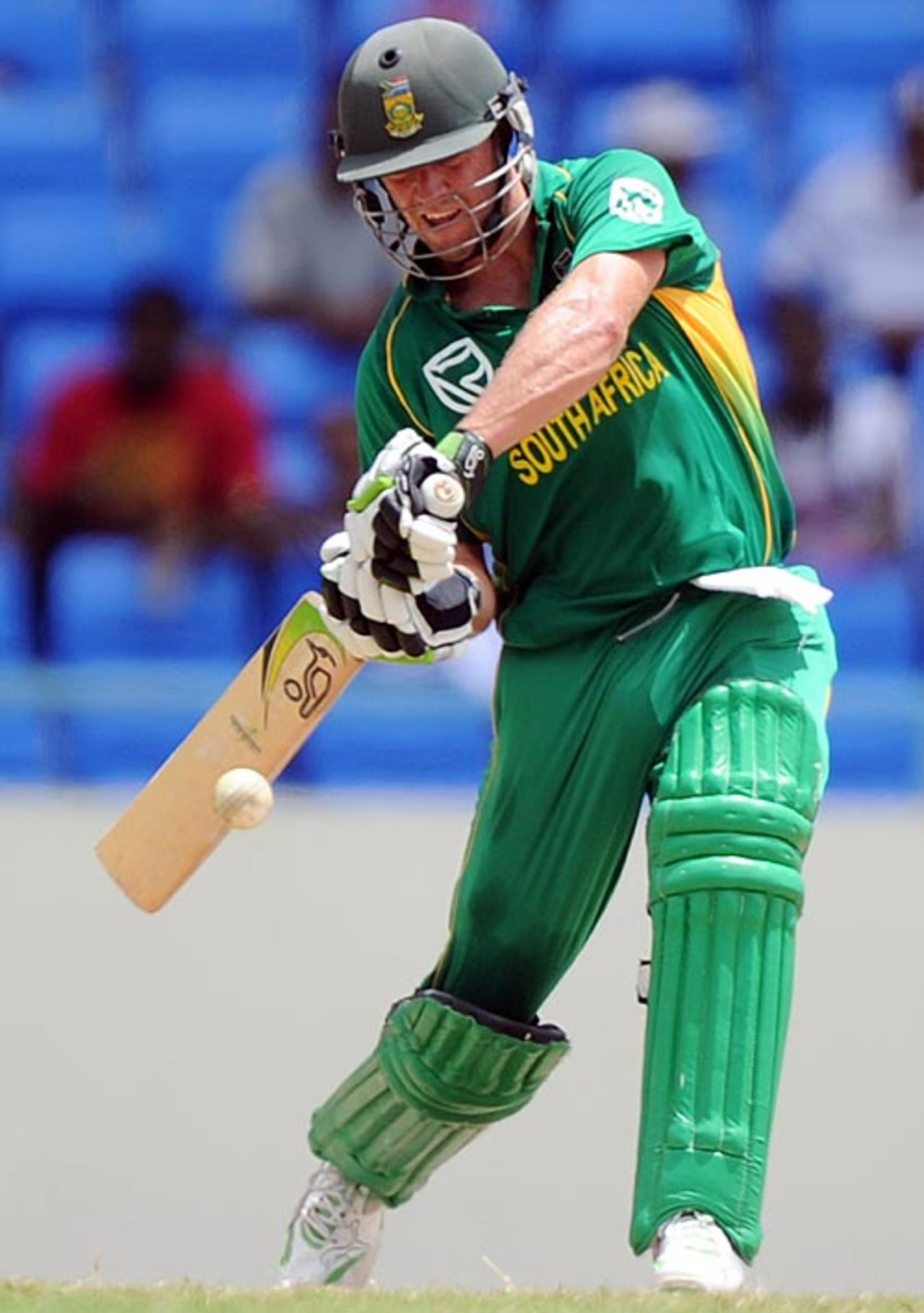 AB de Villiers lines up to hit it, West Indies v South Africa, 1st ODI, Antigua, May 22, 2010