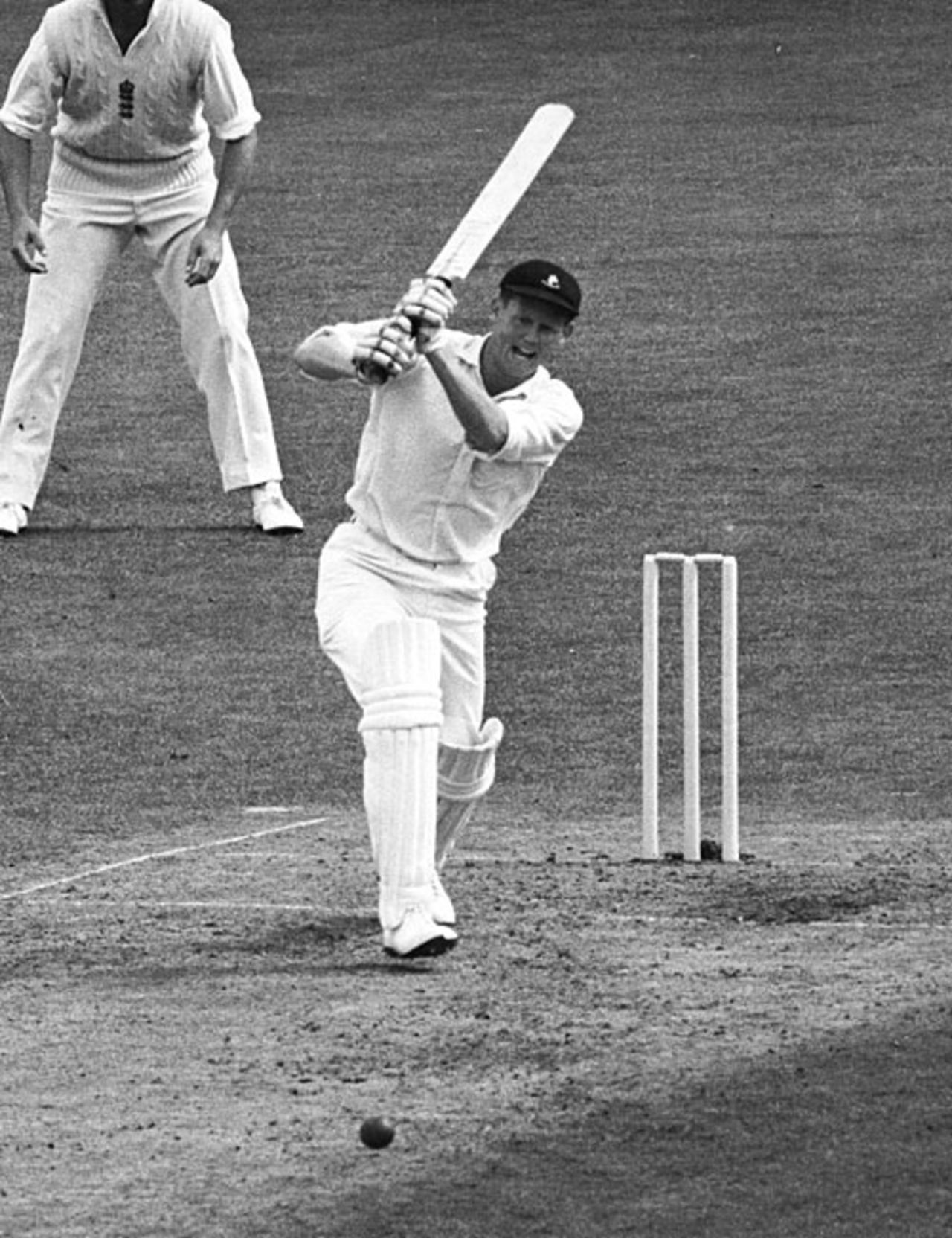 Graeme Pollock drives on his way to 125, England v South Africa, 2nd Test, Trent Bridge, 1st day, August 5, 1965
