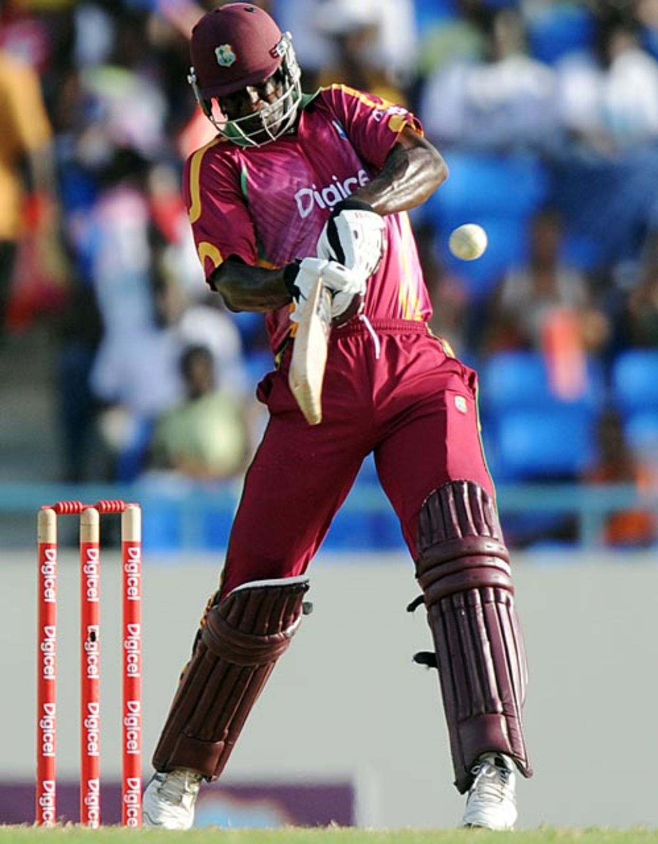 Darren Sammy plays a muscular pull, West Indies v South Africa, 2nd ODI, Antigua, May 24, 2010