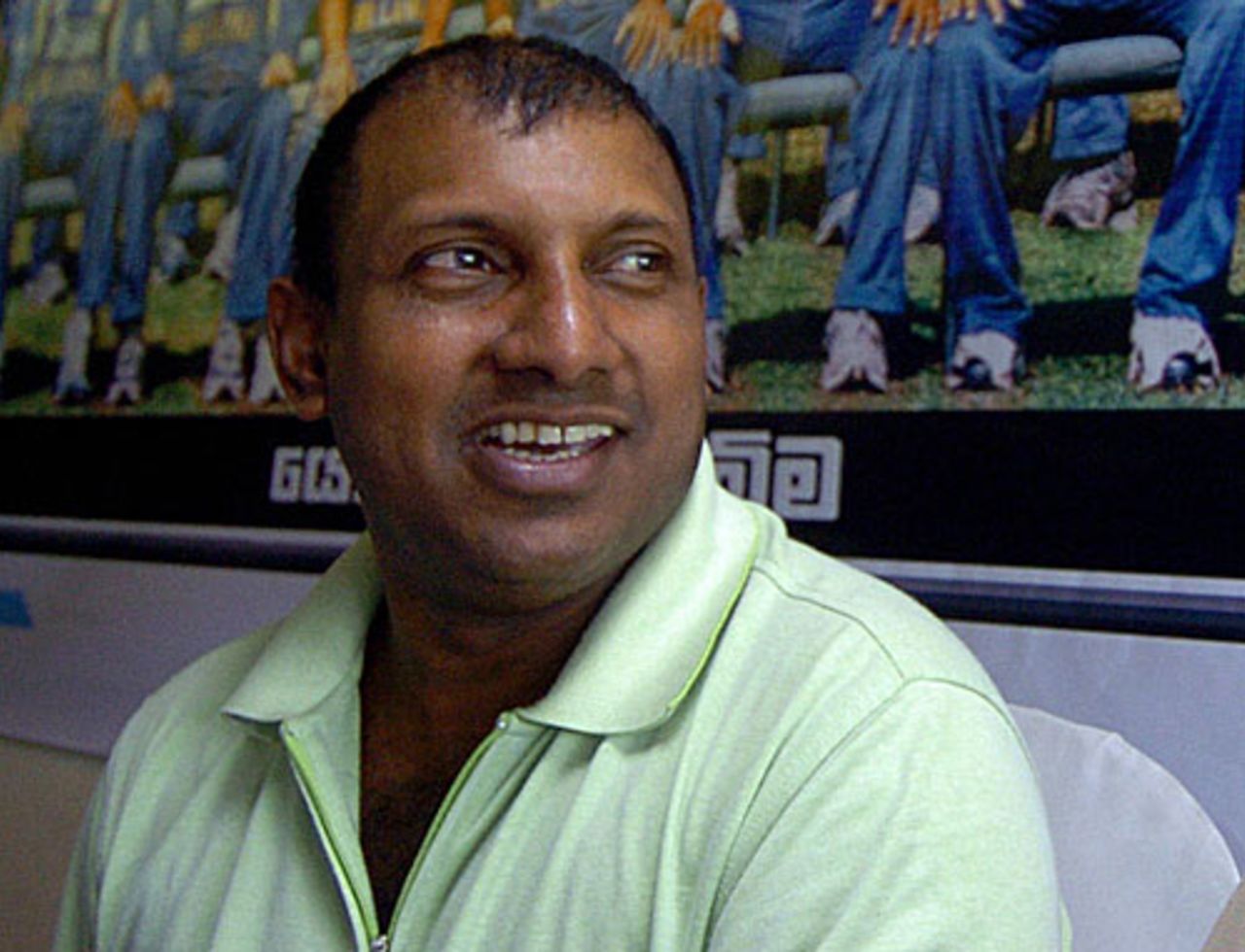 Aravinda de Silva looks on during a promotional event, Colombo, April 23, 2007