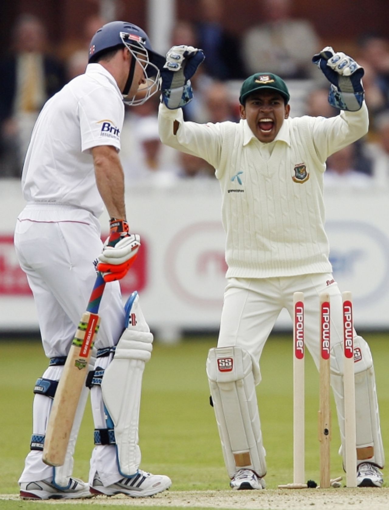 Mushfiqur Rahim's expression tells a story, as Andrew Strauss chopped Mahmudullah onto his stumps to depart for 83, England v Bangladesh, 1st Test, Lord's, May 27, 2010