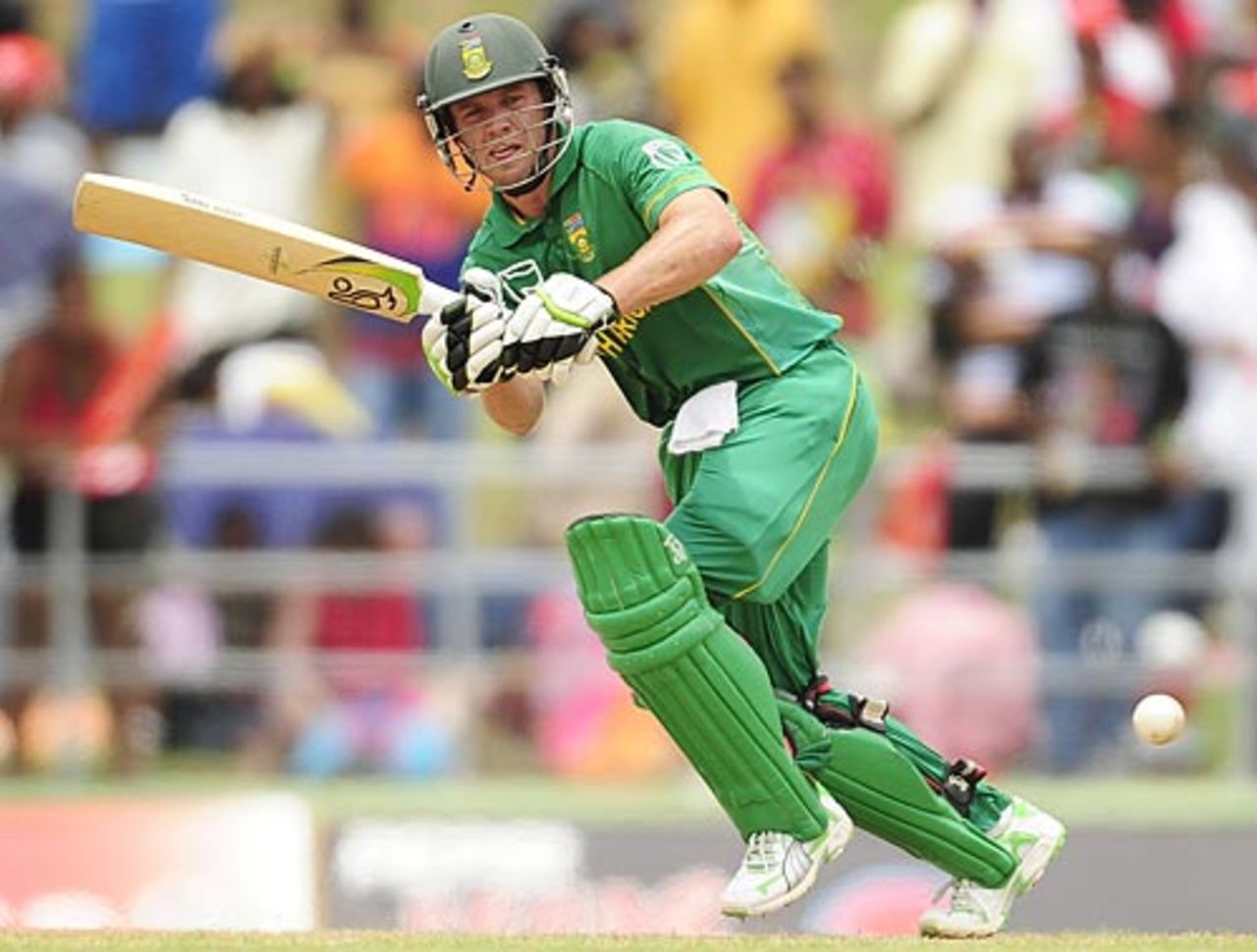 AB de Villiers plays the ball through leg, West Indies v South Africa, 3rd ODI, Dominica, May 28, 2010