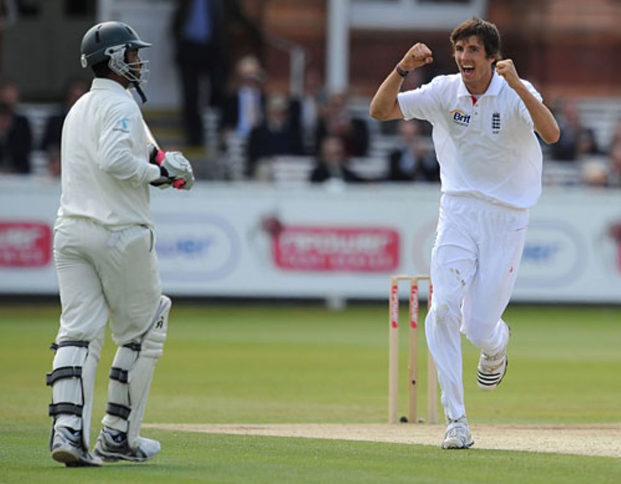 Steven Finn celebrates removing Tamim Iqbal for 103, England v Bangladesh, 1st Test, Lord's, May 30, 2010 
