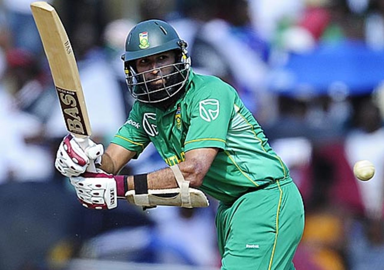 Hashim Amla works one away, West Indies v South Africa, 4th ODI, Dominica, May 30, 2010